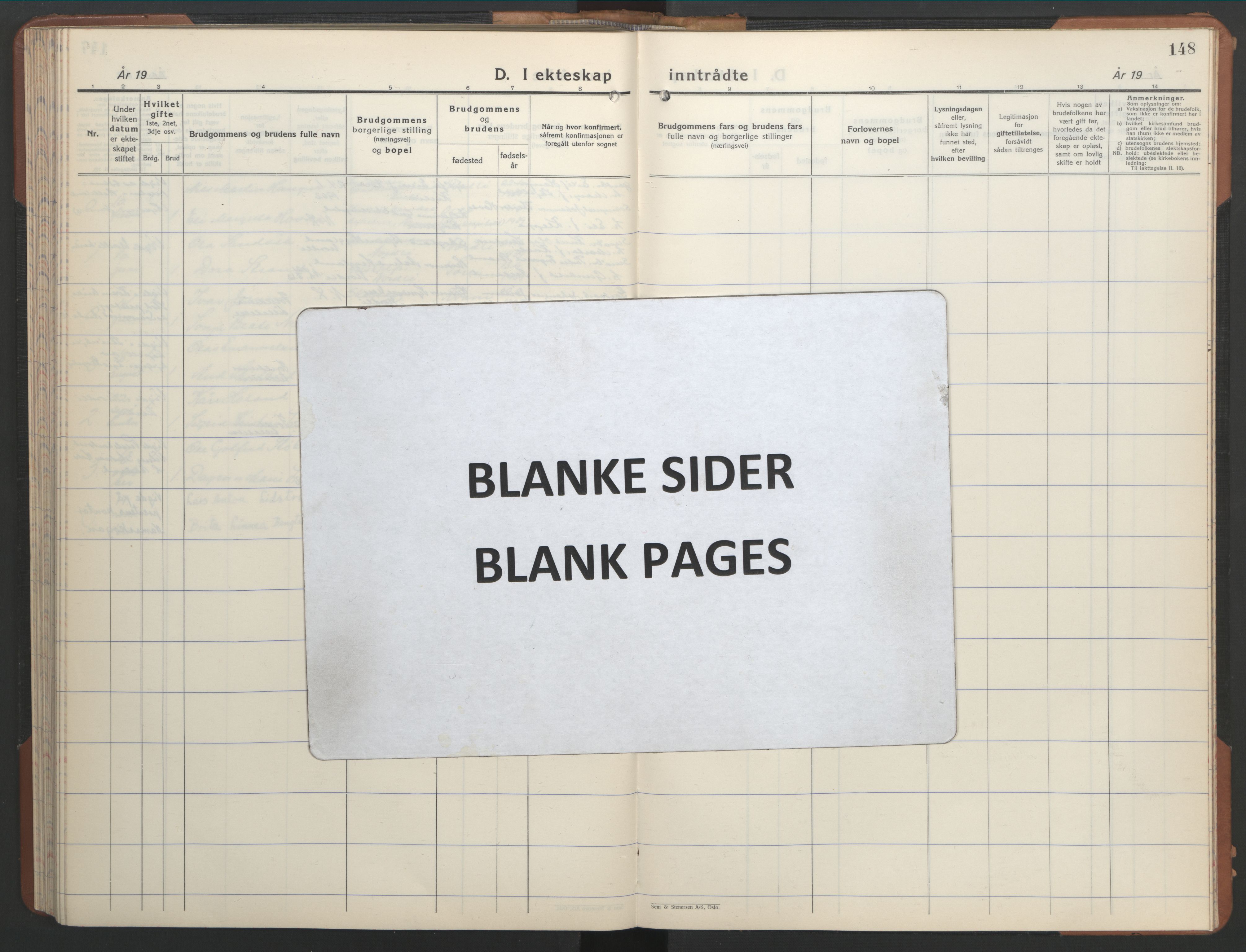 Ministerialprotokoller, klokkerbøker og fødselsregistre - Nord-Trøndelag, SAT/A-1458/755/L0500: Klokkerbok nr. 755C01, 1920-1962, s. 148