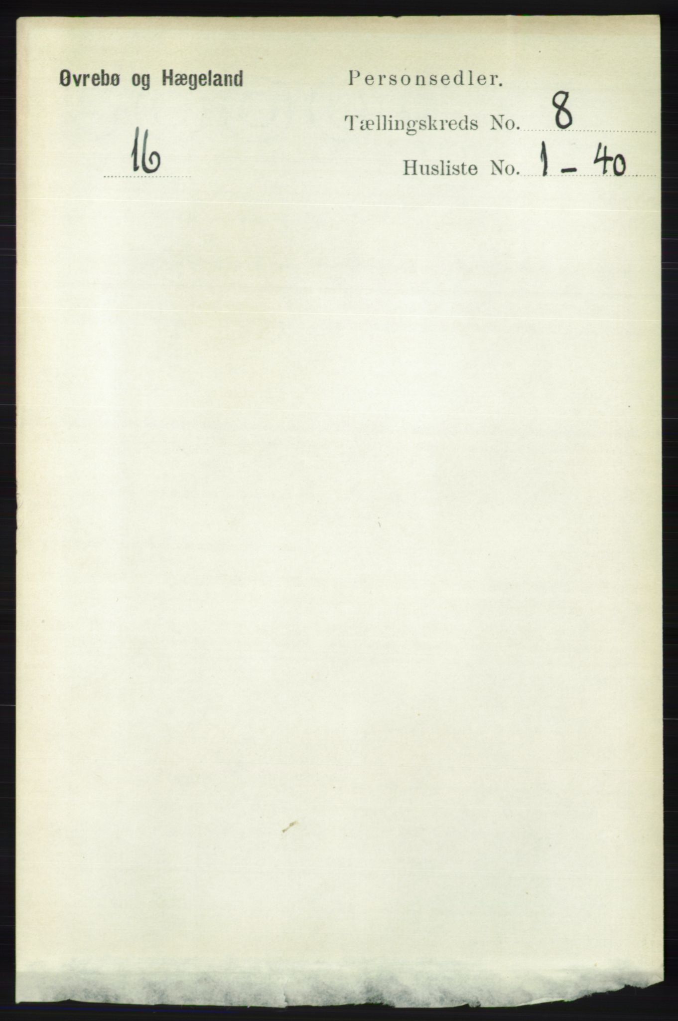 RA, Folketelling 1891 for 1016 Øvrebø og Hægeland herred, 1891, s. 1474