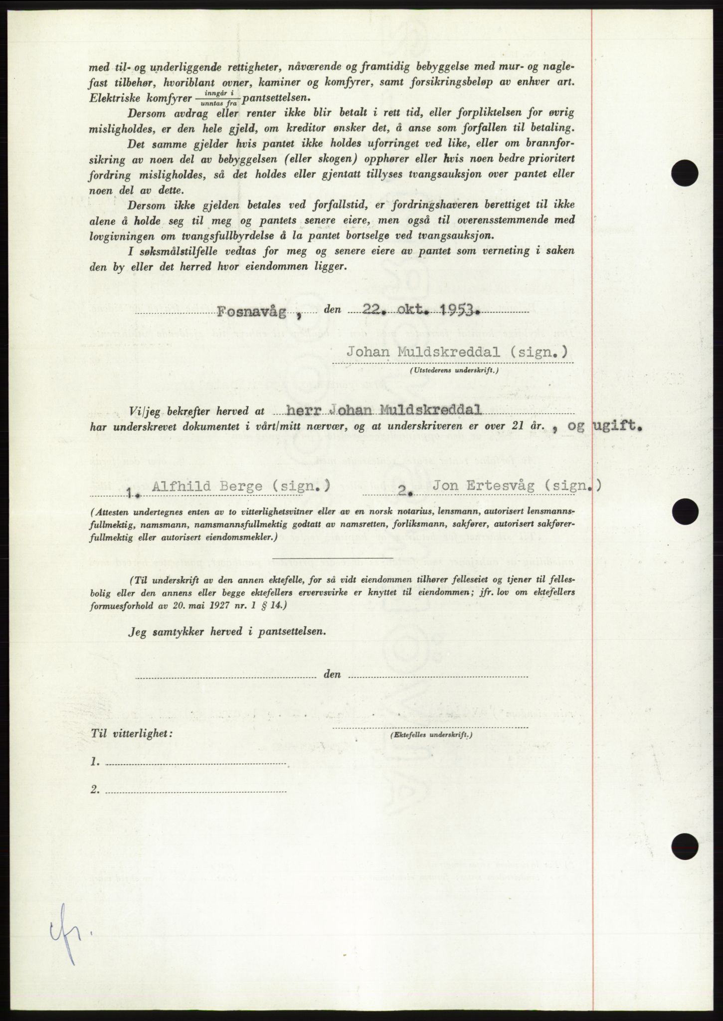 Søre Sunnmøre sorenskriveri, AV/SAT-A-4122/1/2/2C/L0124: Pantebok nr. 12B, 1953-1954, Dagboknr: 2628/1953