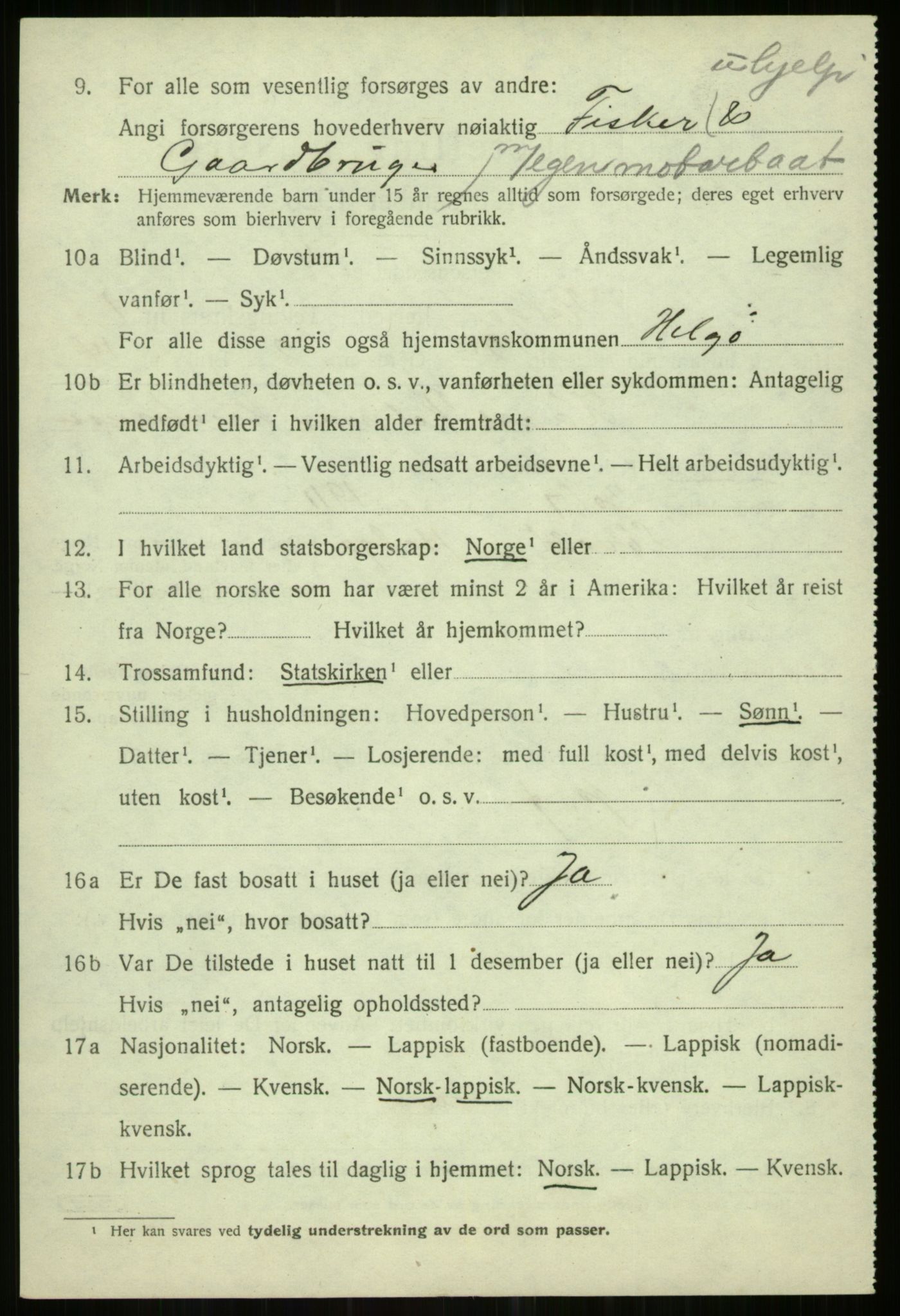 SATØ, Folketelling 1920 for 1935 Helgøy herred, 1920, s. 843