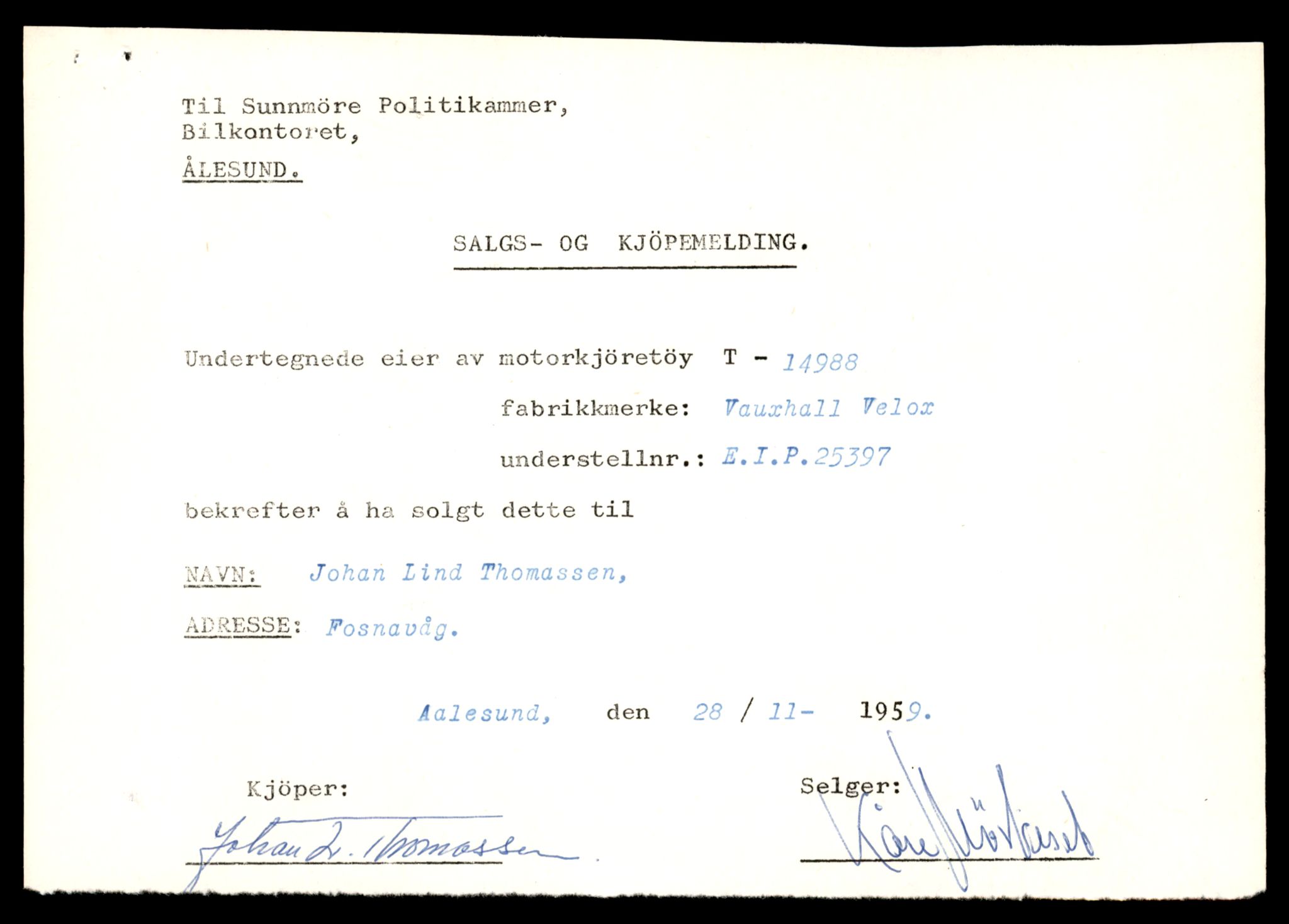 Møre og Romsdal vegkontor - Ålesund trafikkstasjon, AV/SAT-A-4099/F/Fe/L0049: Registreringskort for kjøretøy T 14864 - T 18613, 1927-1998, s. 2973