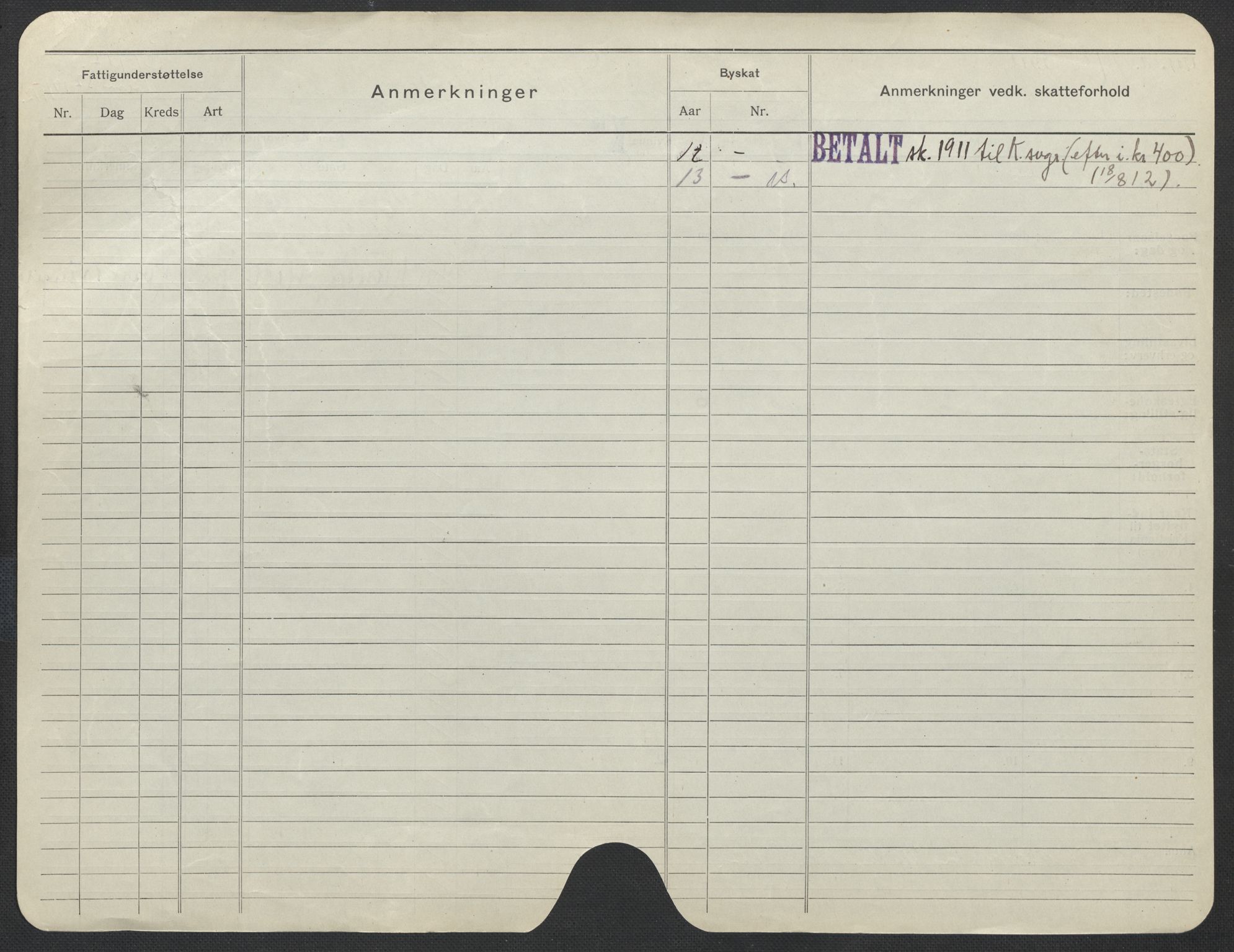 Oslo folkeregister, Registerkort, SAO/A-11715/F/Fa/Fac/L0015: Kvinner, 1906-1914, s. 351b