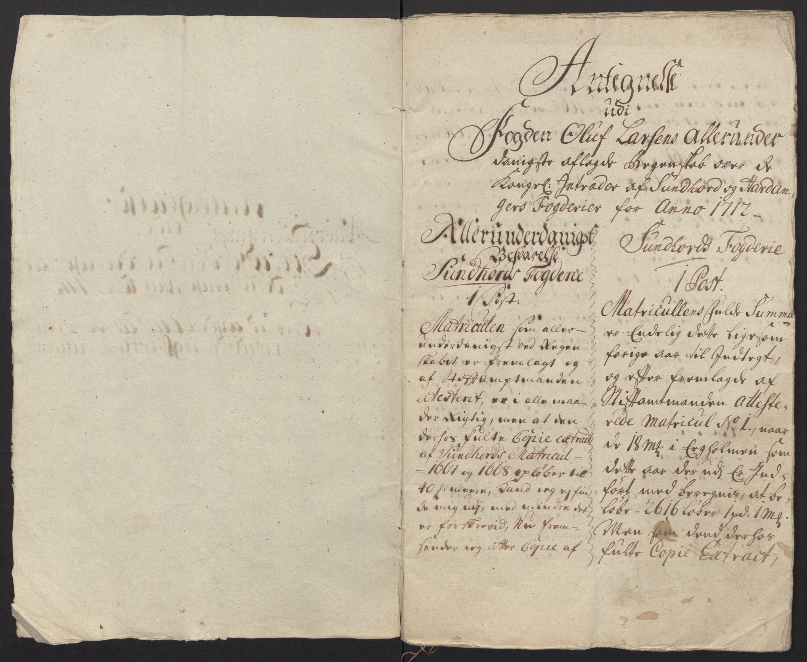 Rentekammeret inntil 1814, Reviderte regnskaper, Fogderegnskap, AV/RA-EA-4092/R48/L2988: Fogderegnskap Sunnhordland og Hardanger, 1712, s. 469