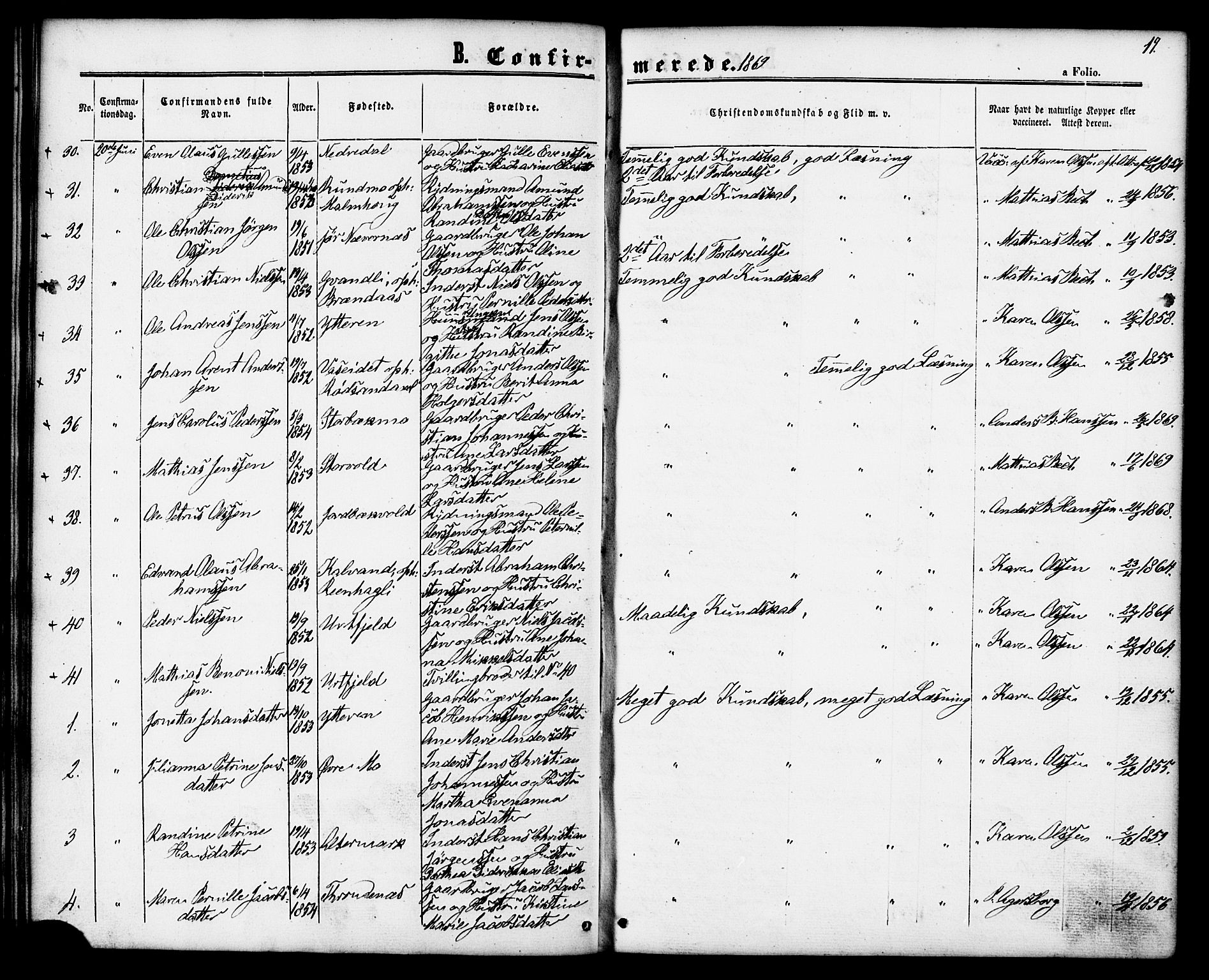 Ministerialprotokoller, klokkerbøker og fødselsregistre - Nordland, AV/SAT-A-1459/827/L0394: Ministerialbok nr. 827A06, 1865-1886, s. 17