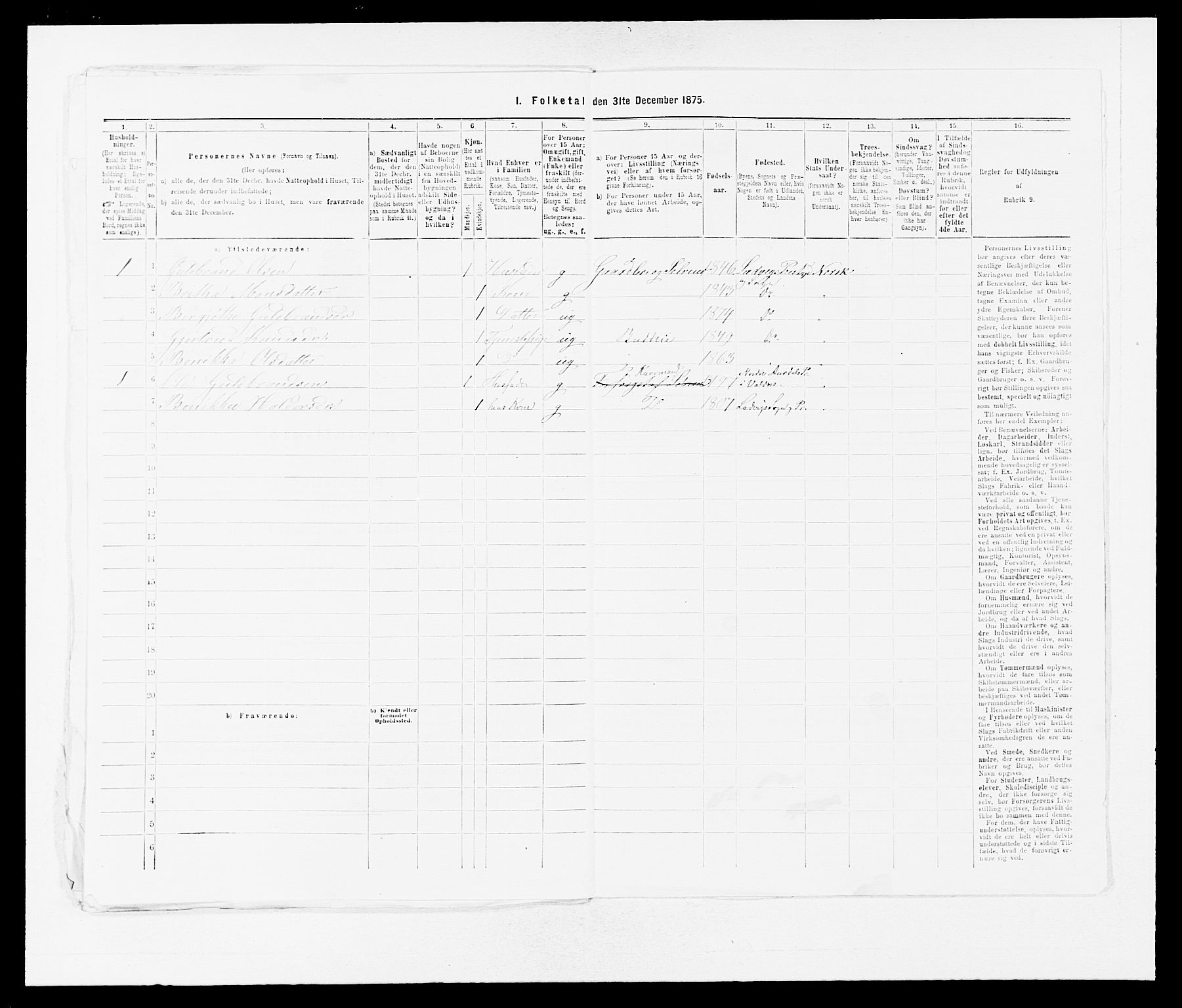 SAB, Folketelling 1875 for 1415P Lavik prestegjeld, 1875, s. 363