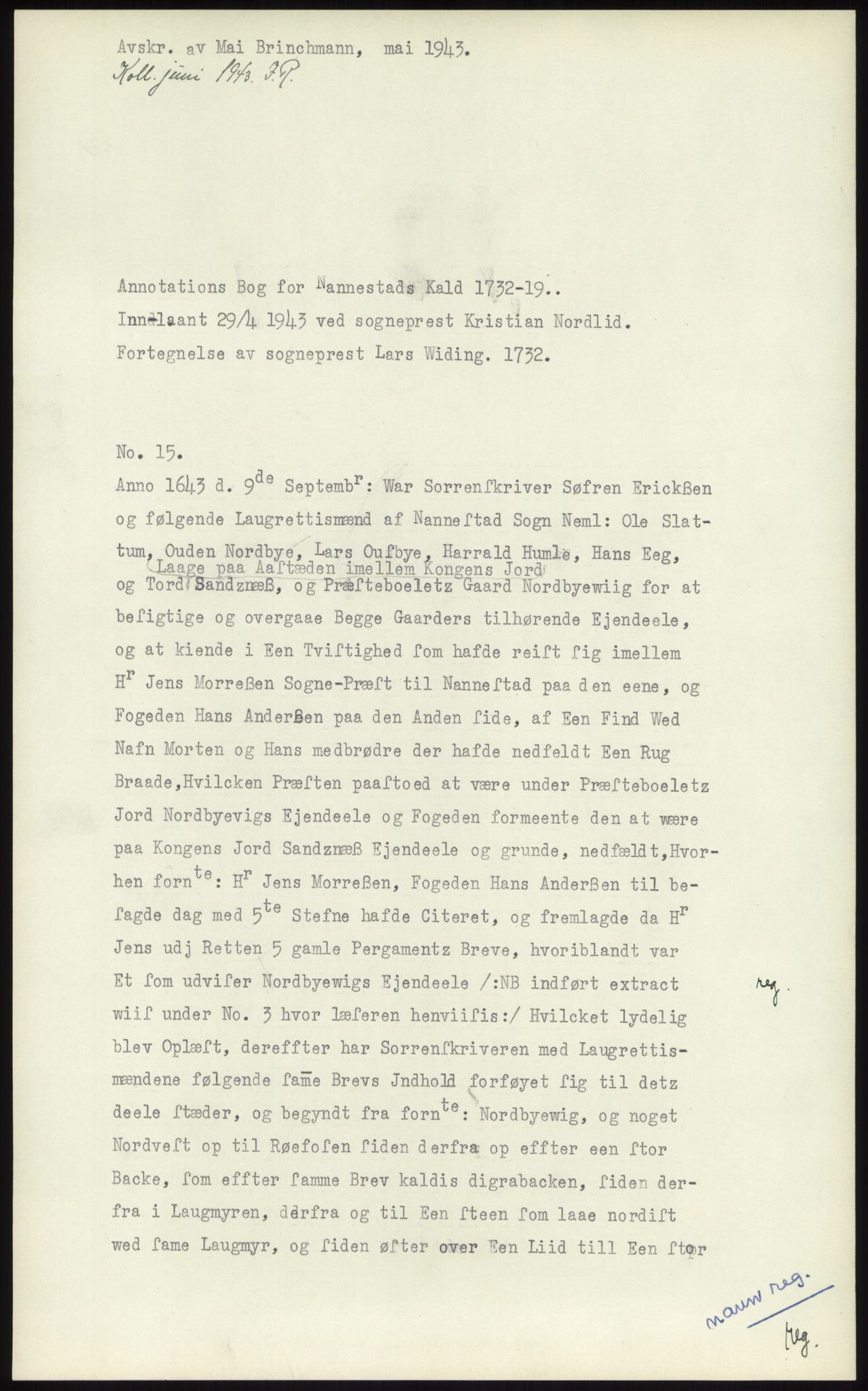Samlinger til kildeutgivelse, Diplomavskriftsamlingen, AV/RA-EA-4053/H/Ha, s. 1129