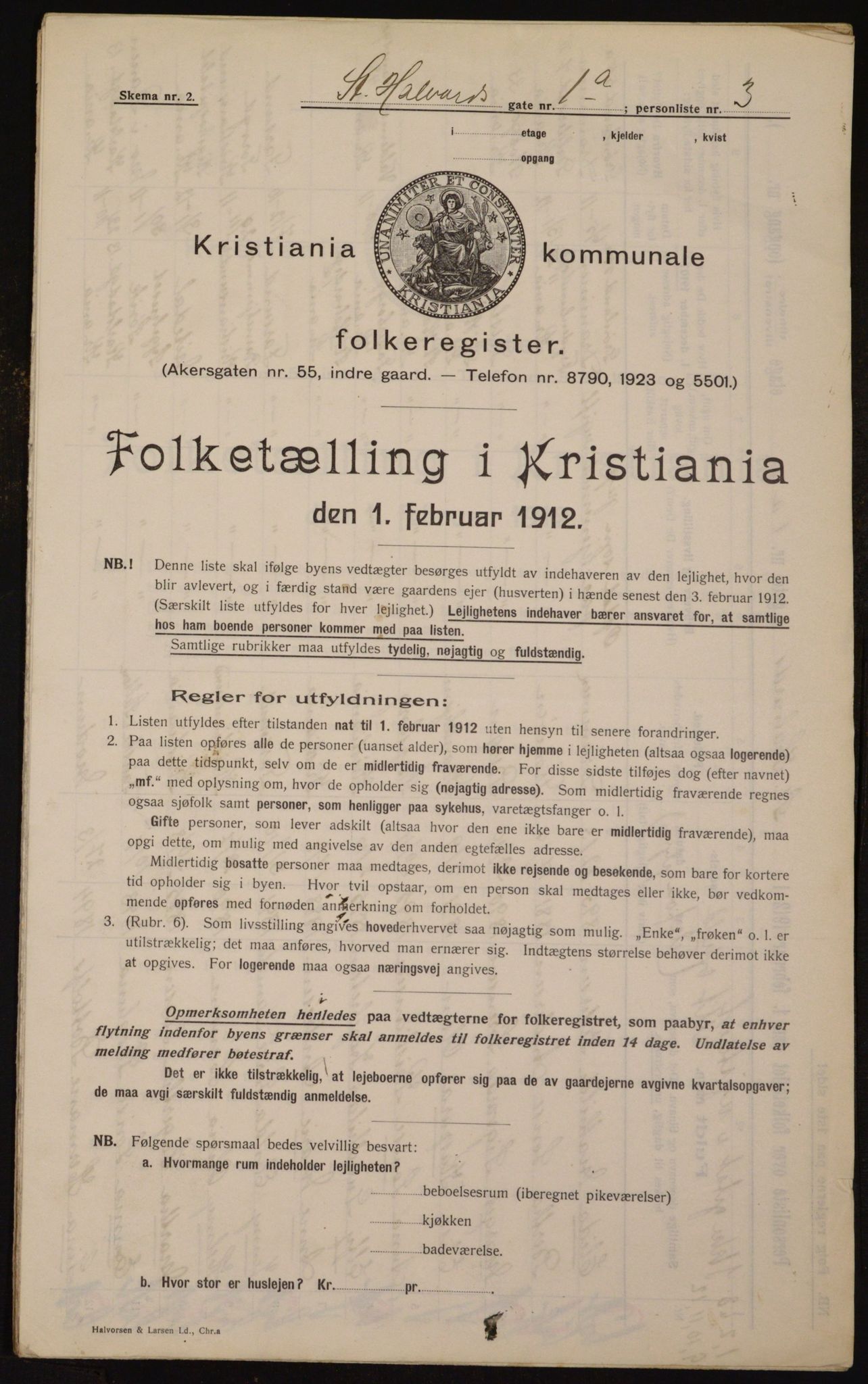 OBA, Kommunal folketelling 1.2.1912 for Kristiania, 1912, s. 87649