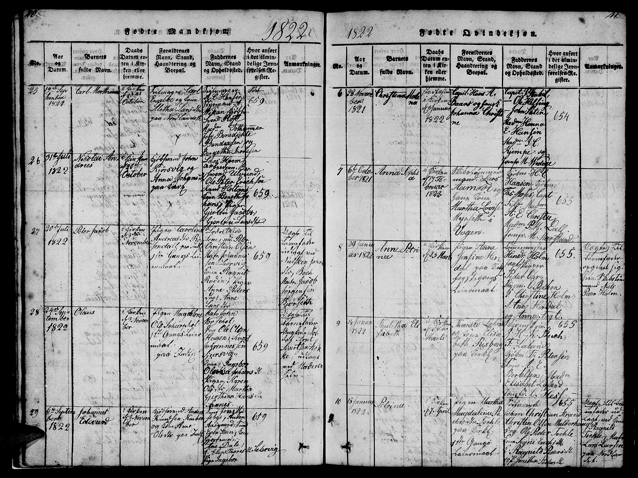 Ministerialprotokoller, klokkerbøker og fødselsregistre - Møre og Romsdal, SAT/A-1454/572/L0856: Klokkerbok nr. 572C01, 1819-1832, s. 40-41