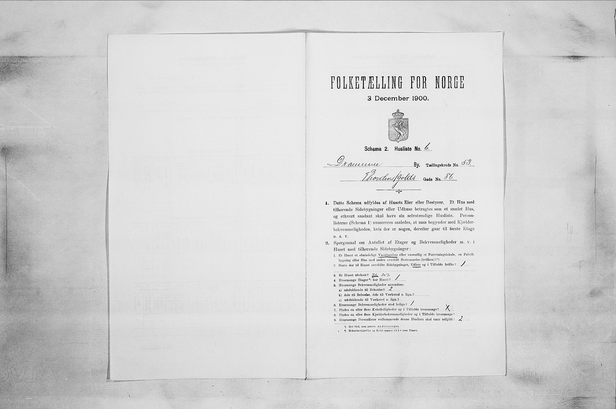 RA, Folketelling 1900 for 0602 Drammen kjøpstad, 1900, s. 9054