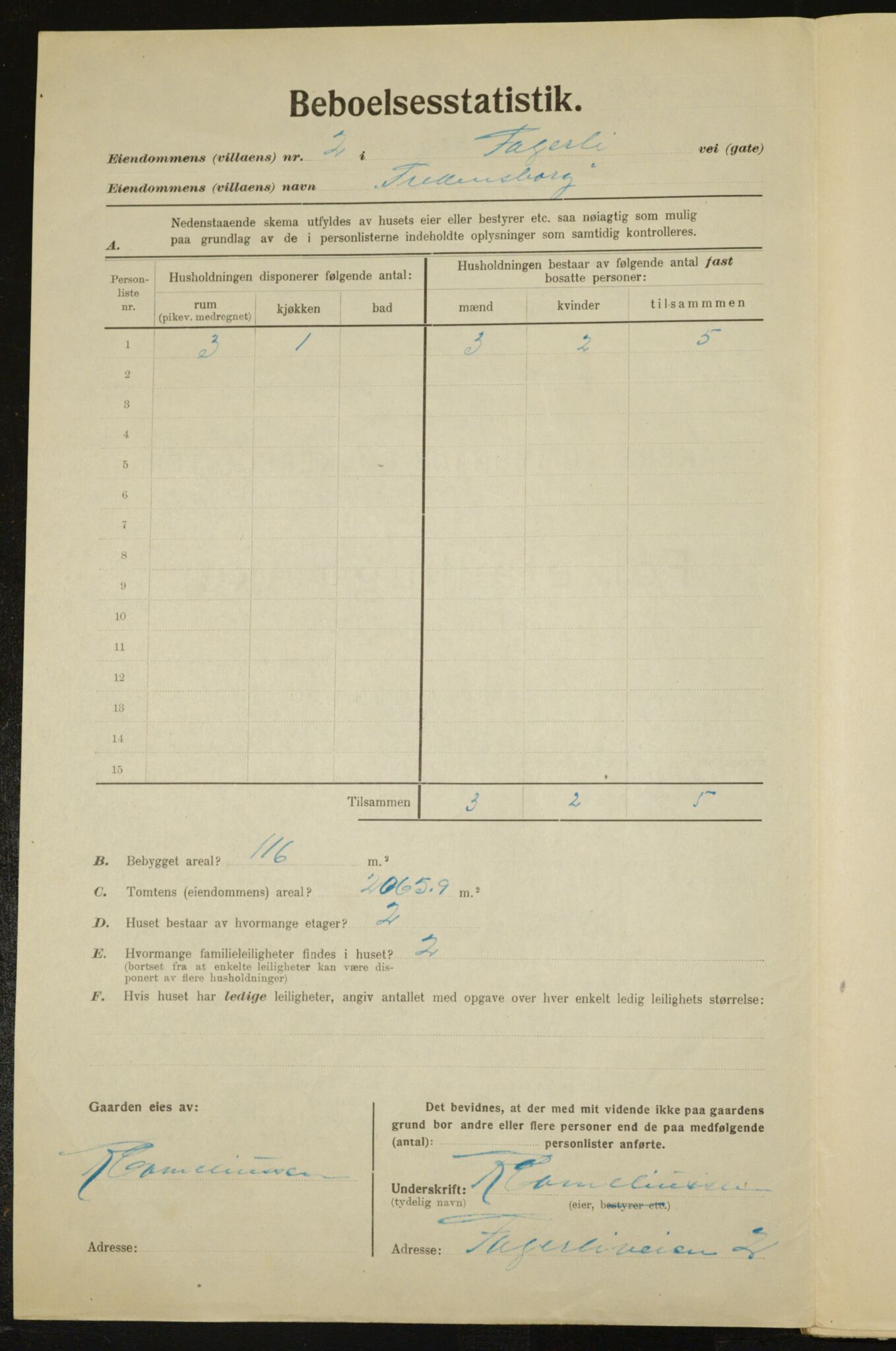 , Kommunal folketelling 1.12.1923 for Aker, 1923, s. 23648