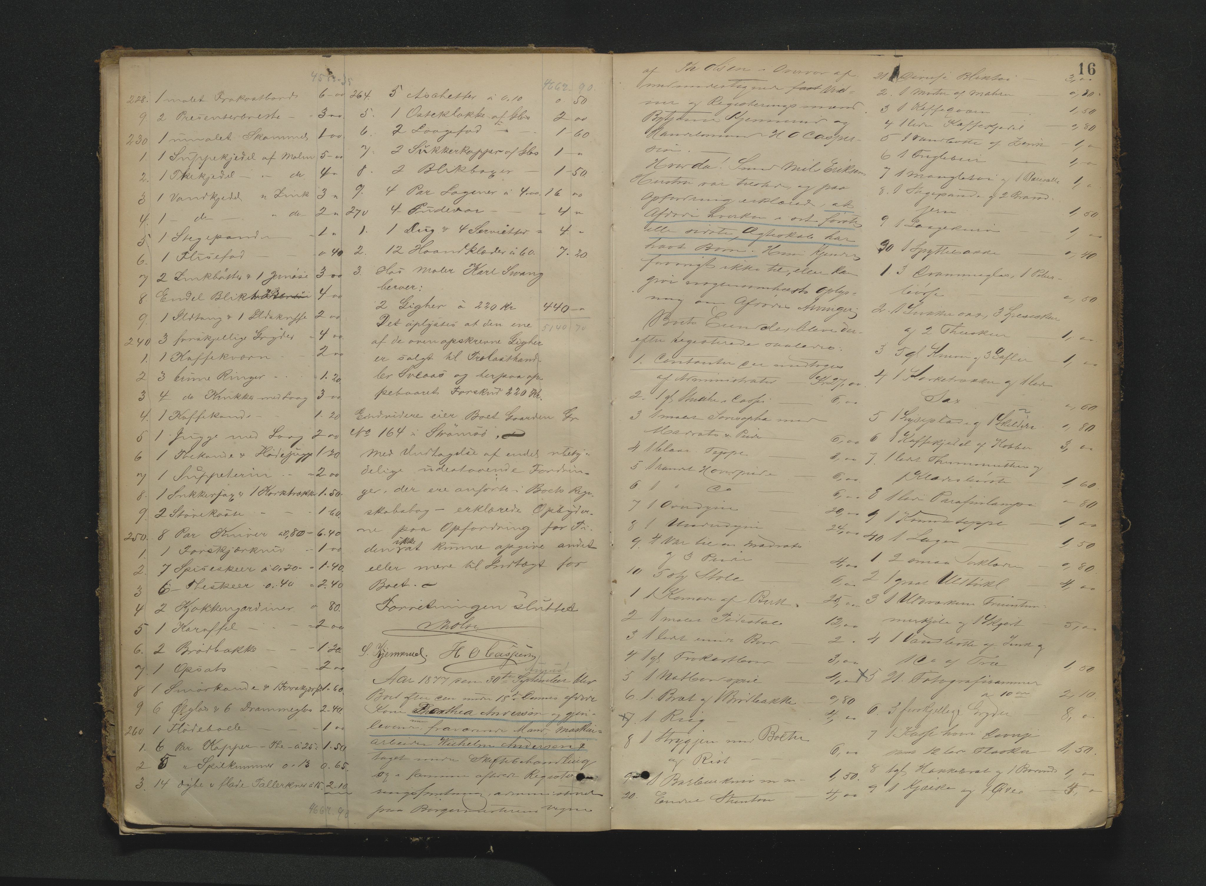 Drammen byfogd, AV/SAKO-A-222/H/Hb/Hbb/L0003: Registreringsprotokoll., 1877-1885, s. 16
