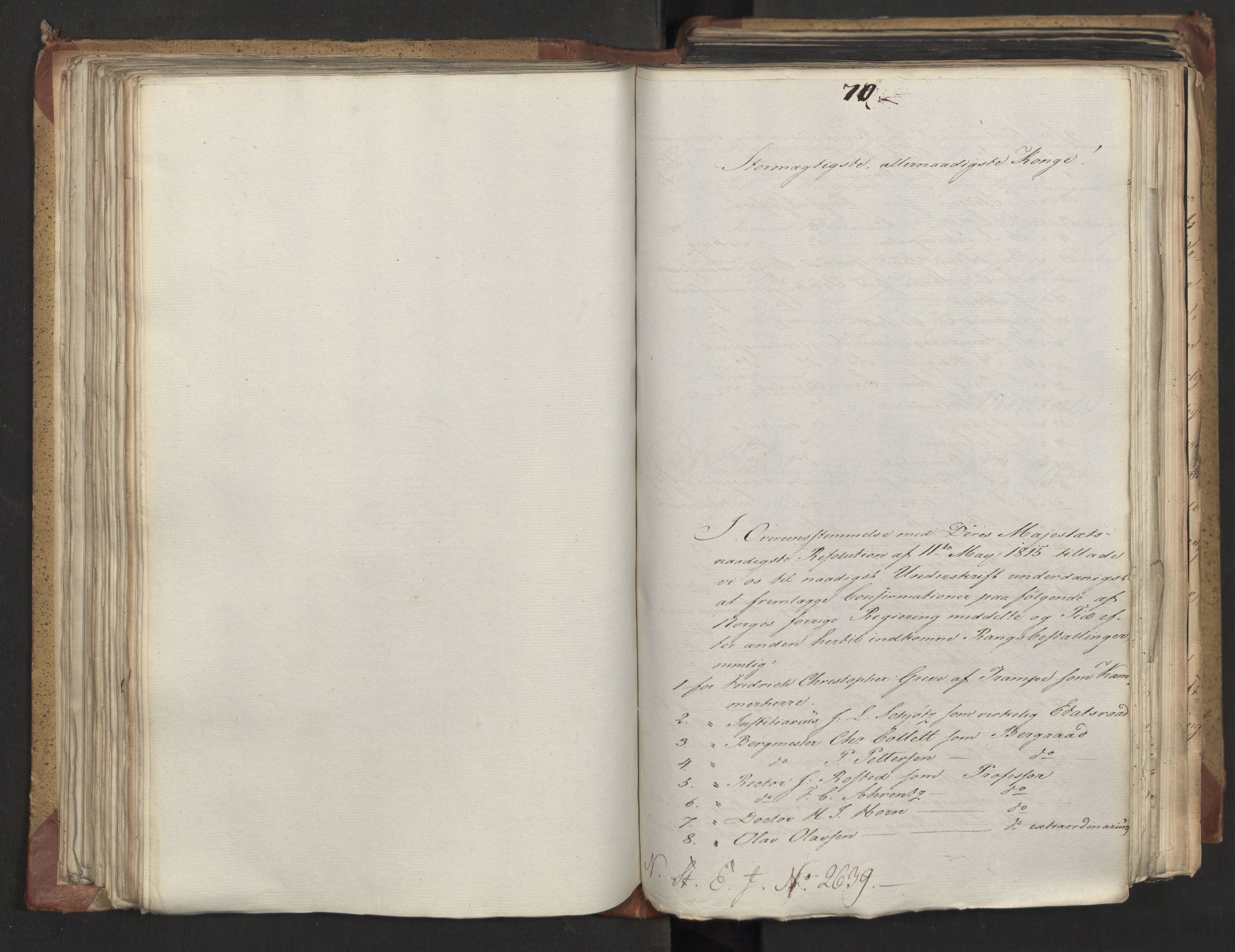Statsrådsavdelingen i Stockholm, AV/RA-S-1003/D/Da/L0012: Regjeringsinnstillinger nr. 2587-2760, 1818, s. 194