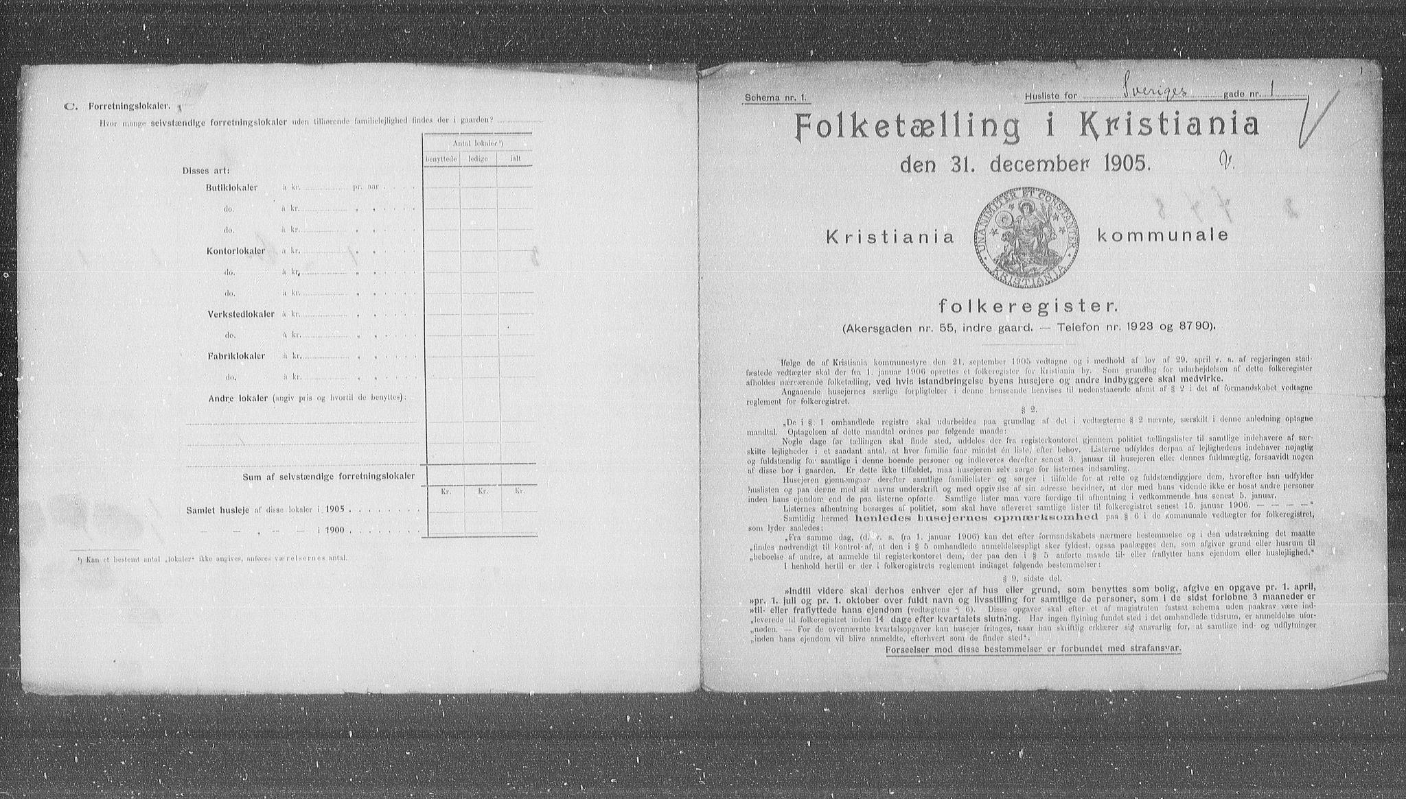 OBA, Kommunal folketelling 31.12.1905 for Kristiania kjøpstad, 1905, s. 55268