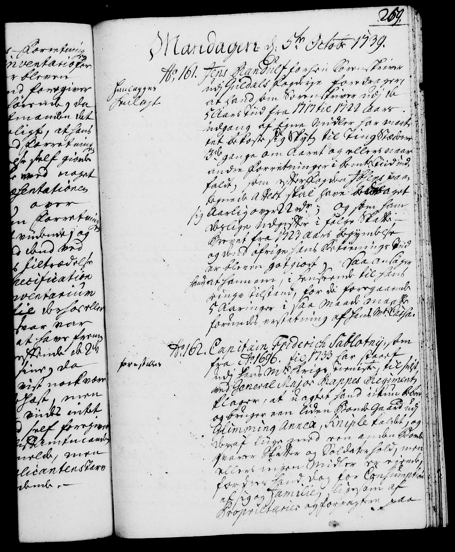 Rentekammeret, Kammerkanselliet, RA/EA-3111/G/Gh/Gha/L0021: Norsk ekstraktmemorialprotokoll (merket RK 53.66), 1739, s. 259