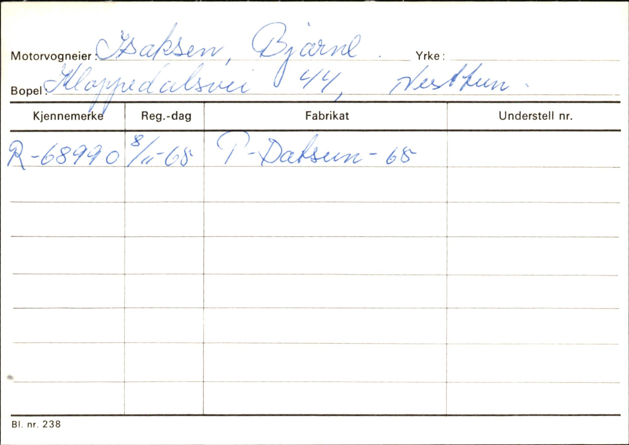 Statens vegvesen, Hordaland vegkontor, AV/SAB-A-5201/2/Ha/L0026: R-eierkort I-J, 1920-1971, s. 3