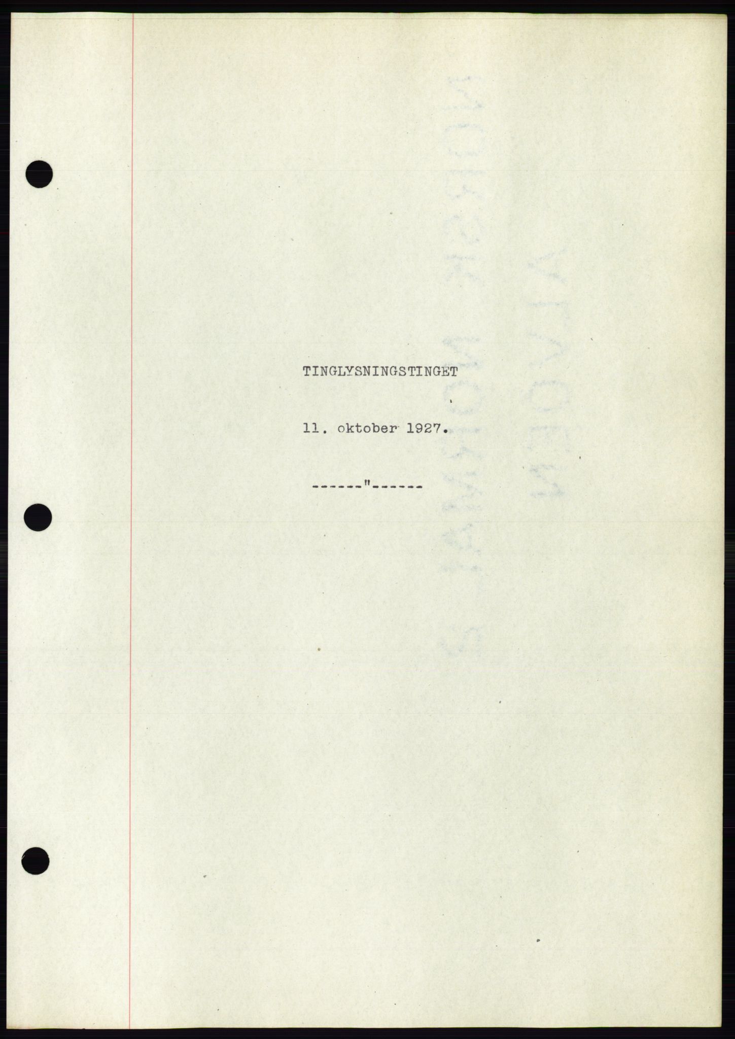 Ålesund byfogd, AV/SAT-A-4384: Pantebok nr. 22, 1927-1927, Tingl.dato: 11.10.1927