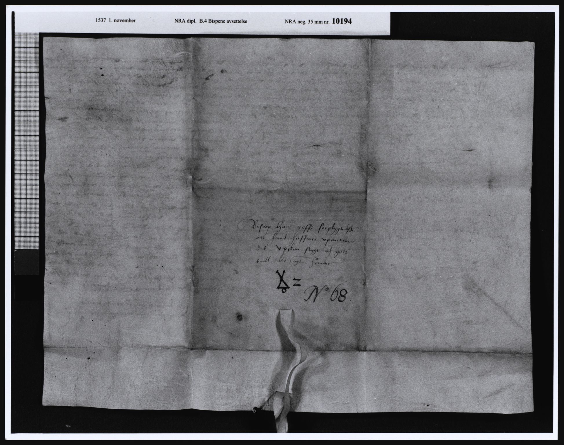 Riksarkivets diplomsamling, AV/RA-EA-5965/F21/F21a/L0001: NRA dipl. B 4 Bispenes avsettelse, 1537, s. 4