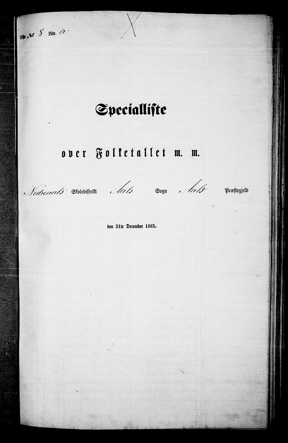 RA, Folketelling 1865 for 0619P Ål prestegjeld, 1865, s. 138