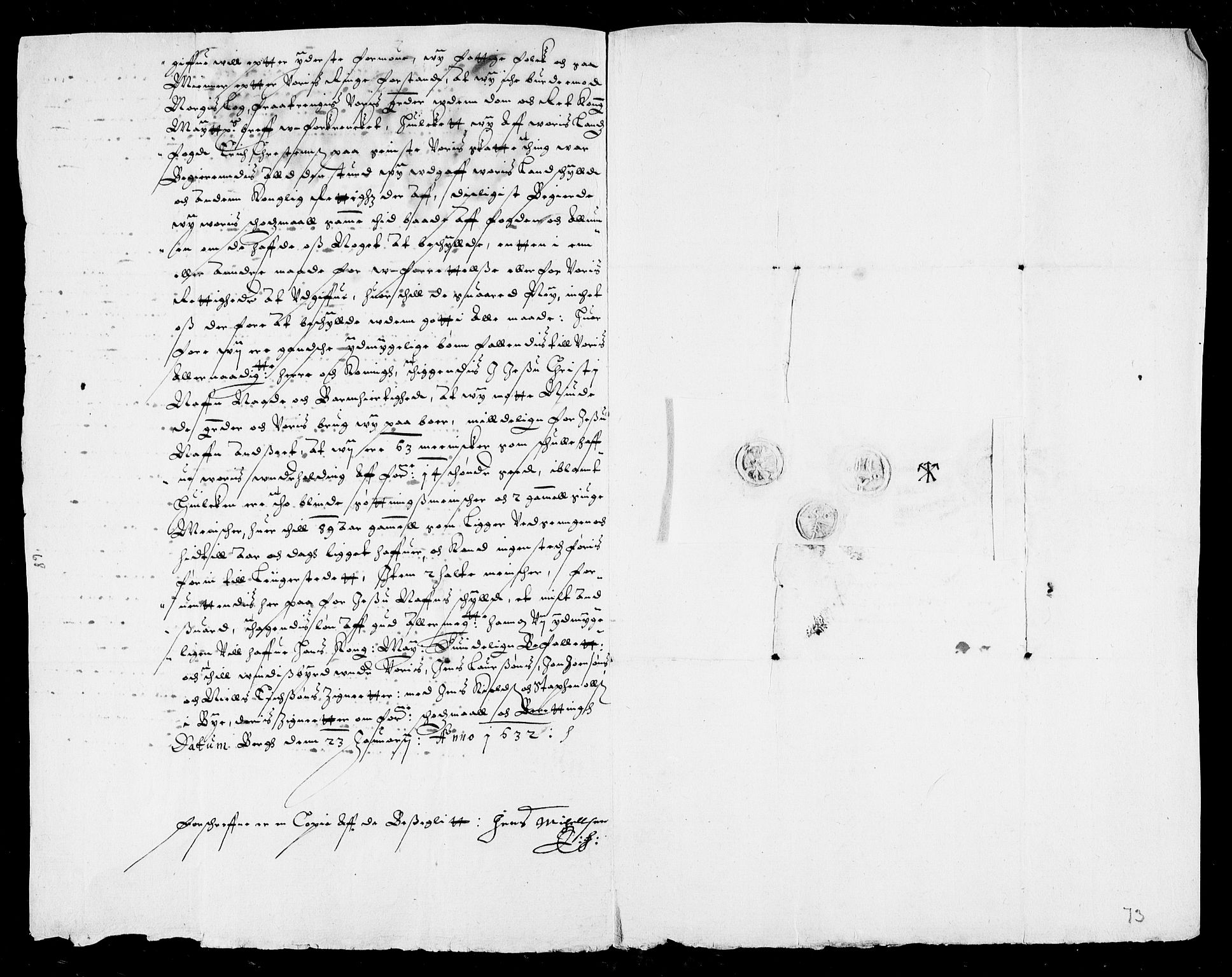 Danske Kanselli, Skapsaker, AV/RA-EA-4061/F/L0012: Skap 8, pakke 152A, 1612-1633, s. 41