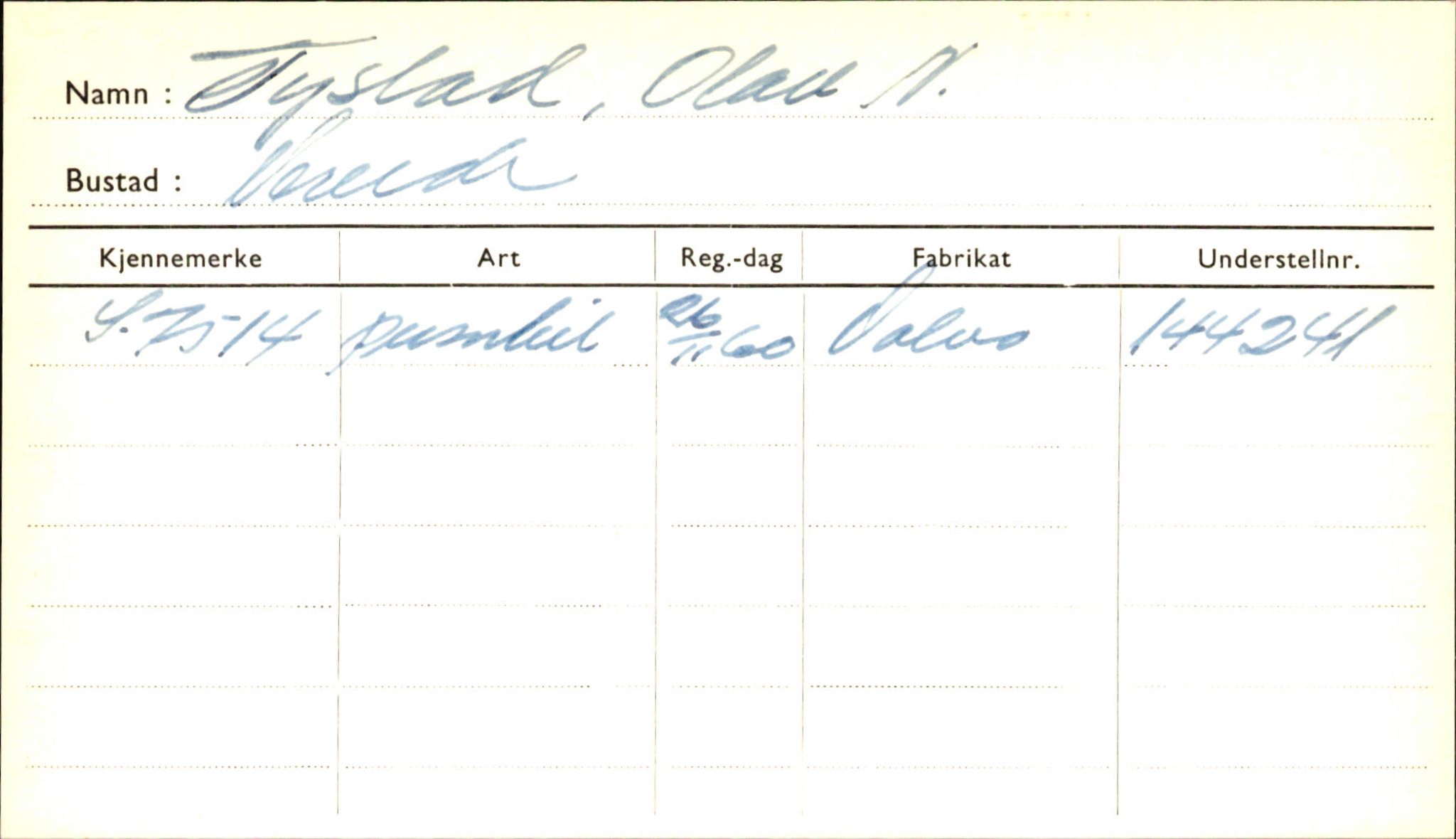 Statens vegvesen, Sogn og Fjordane vegkontor, AV/SAB-A-5301/4/F/L0002: Eigarregister Fjordane til 1.6.1961, 1930-1961, s. 298