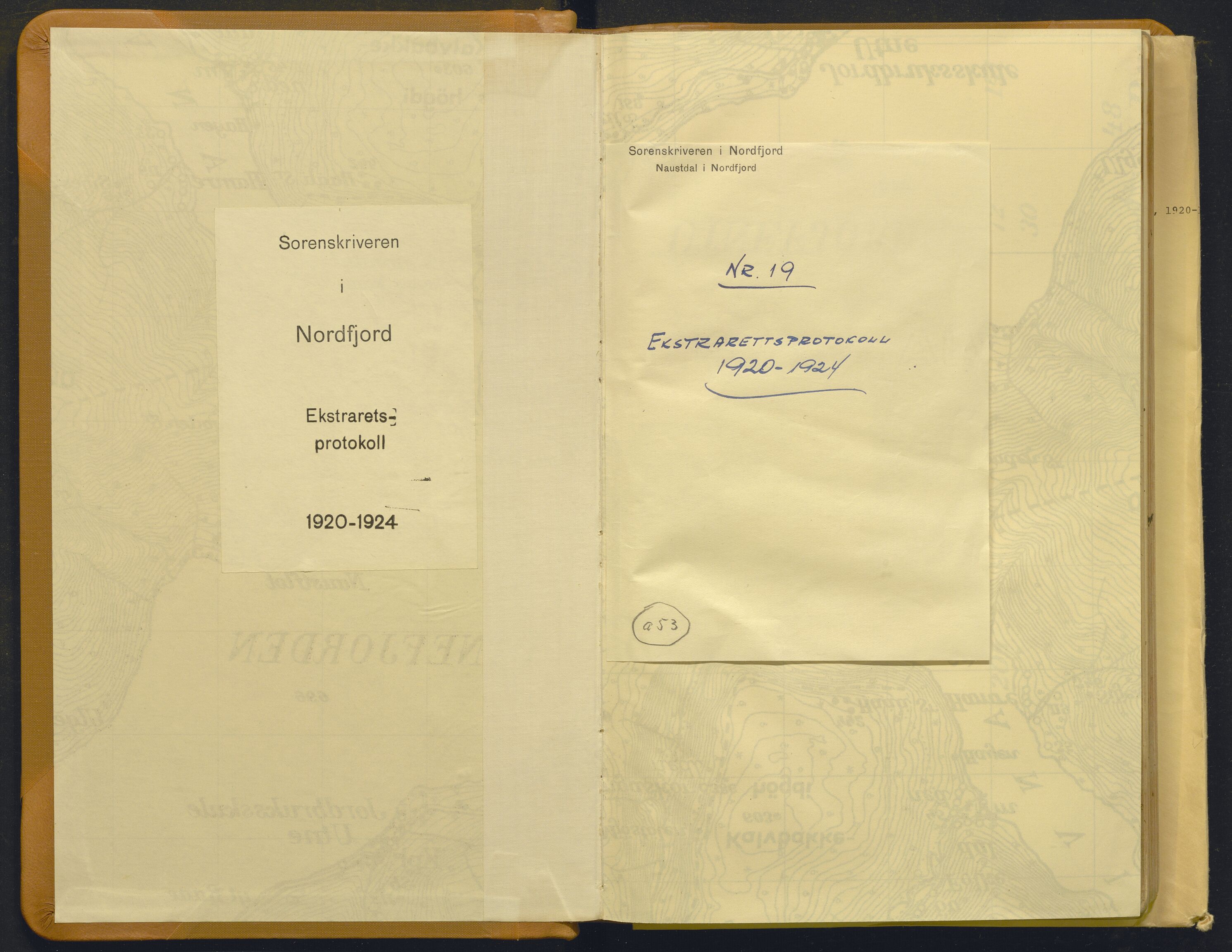 Nordfjord sorenskriveri, AV/SAB-A-2801/1/01/01ea/L0023: Ekstrarettsprotokollar, 1920-1924