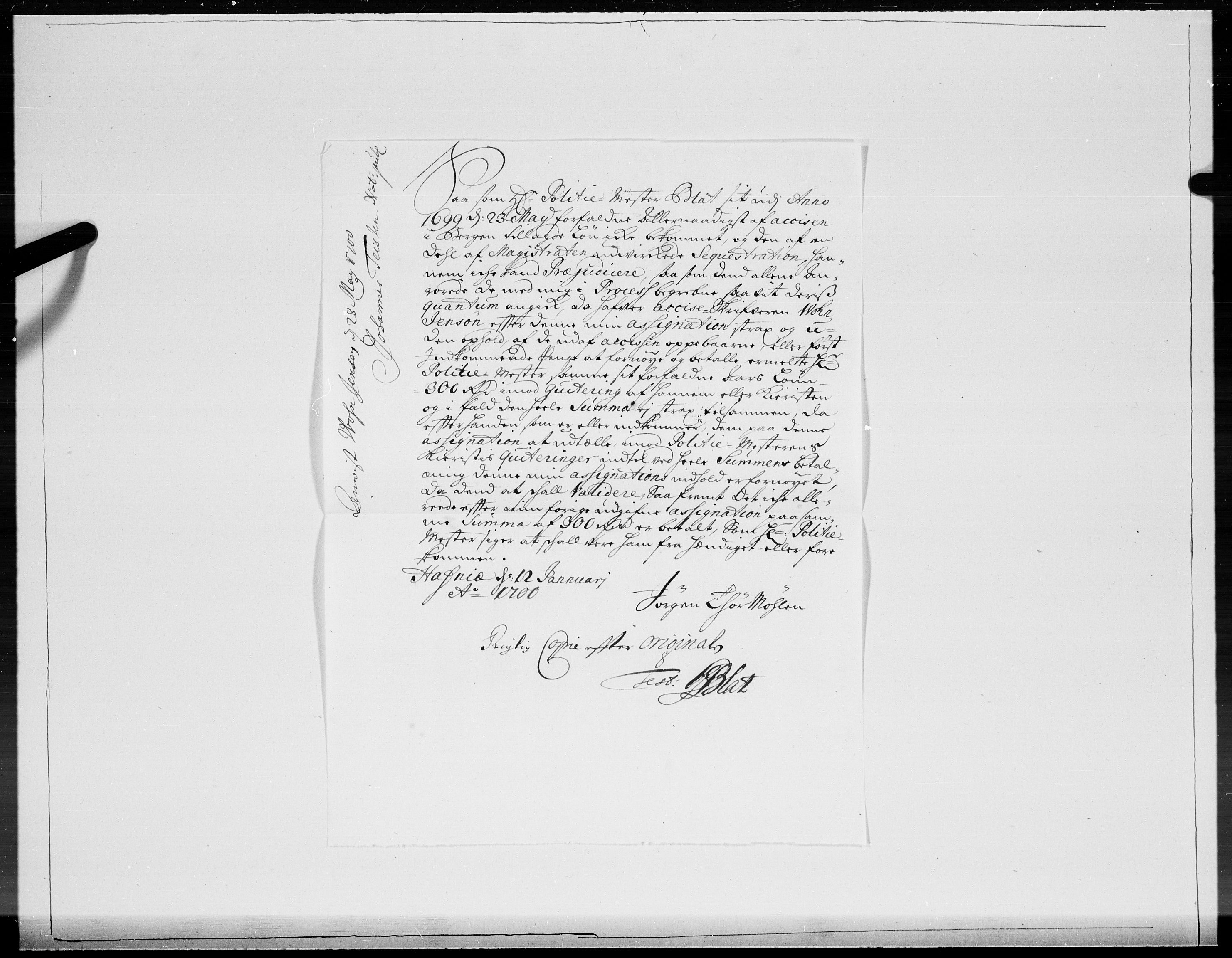 Danske Kanselli 1572-1799, AV/RA-EA-3023/F/Fc/Fcc/Fcca/L0051: Norske innlegg 1572-1799, 1700, s. 36
