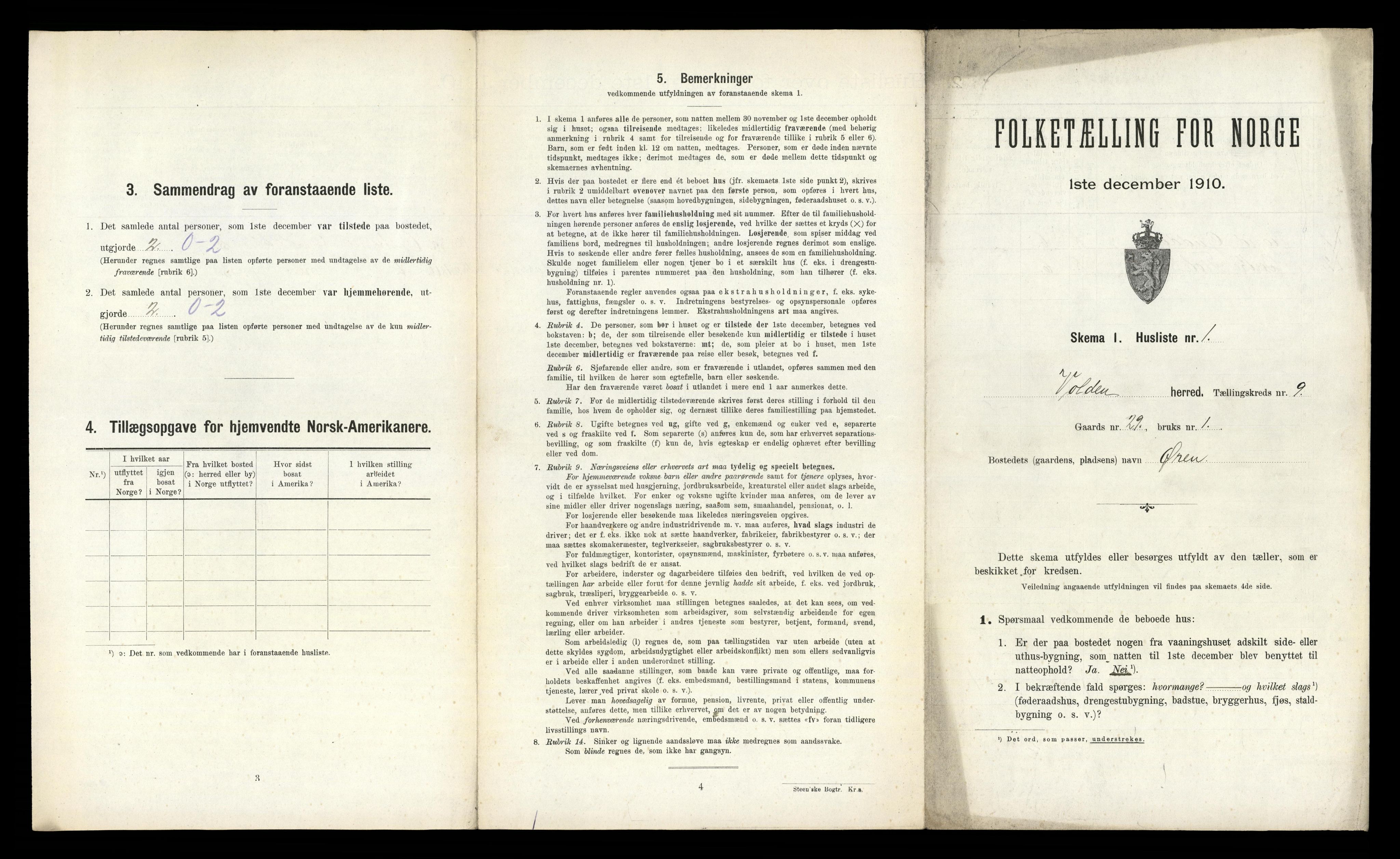 RA, Folketelling 1910 for 1519 Volda herred, 1910, s. 718