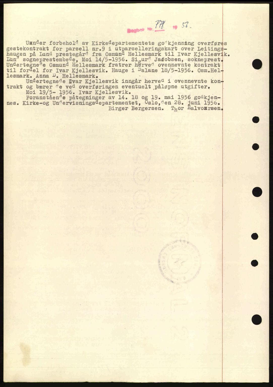 Dalane sorenskriveri, SAST/A-100309/02/G/Gb/L0054: Pantebok nr. A14, 1949-1950, Dagboknr: 319/1950