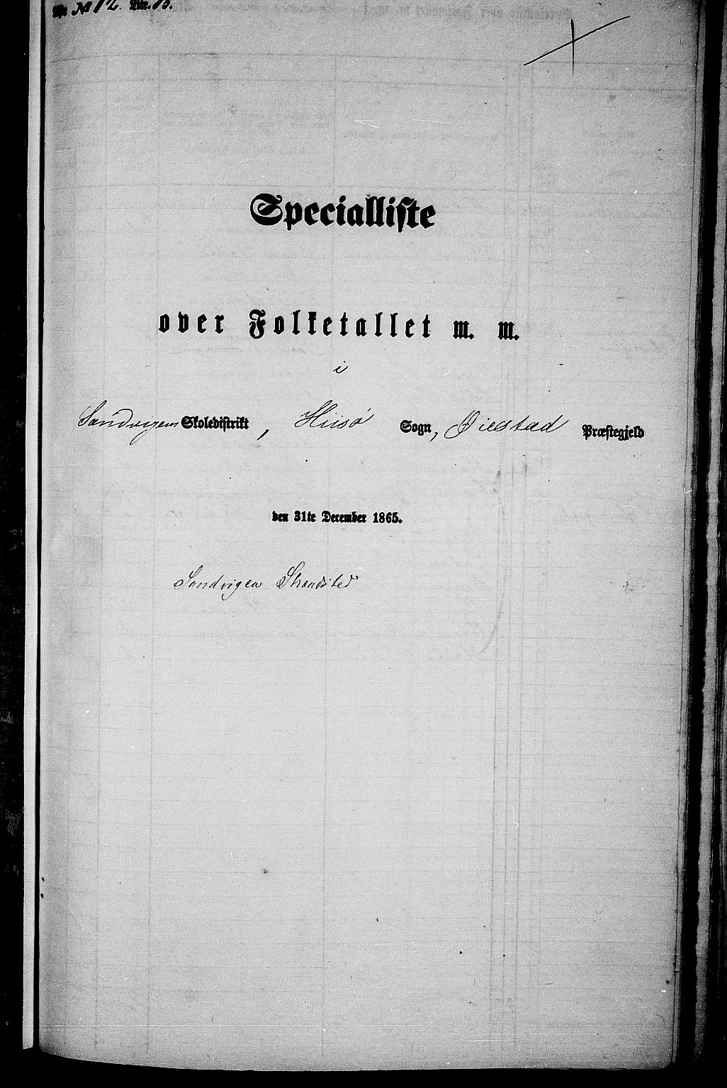 RA, Folketelling 1865 for 0920P Øyestad prestegjeld, 1865, s. 214