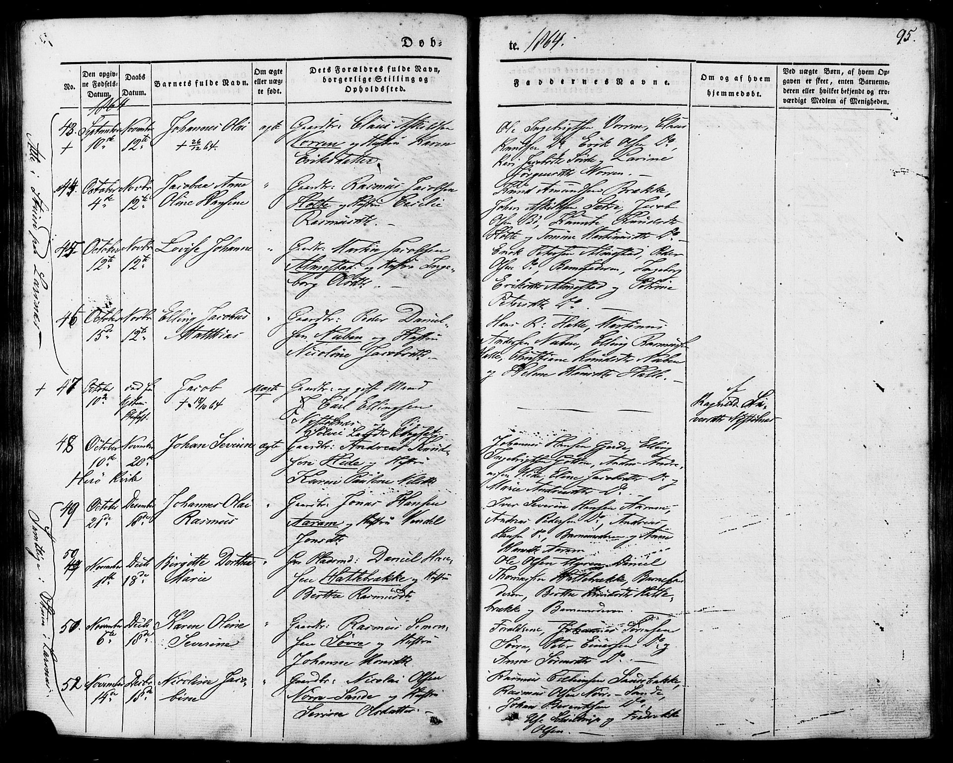 Ministerialprotokoller, klokkerbøker og fødselsregistre - Møre og Romsdal, AV/SAT-A-1454/503/L0034: Ministerialbok nr. 503A02, 1841-1884, s. 95