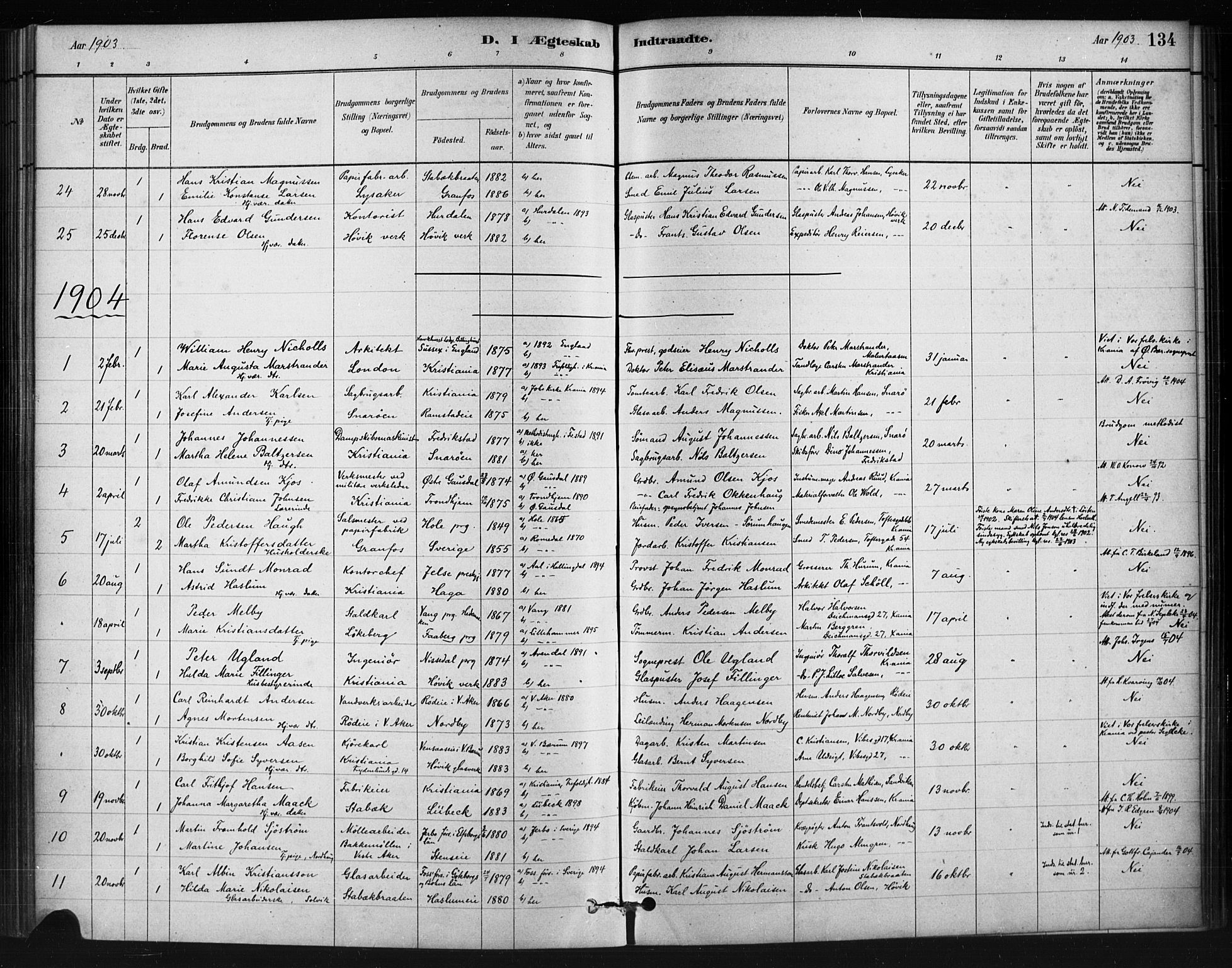 Asker prestekontor Kirkebøker, AV/SAO-A-10256a/F/Fc/L0002: Ministerialbok nr. III 2, 1879-1904, s. 134