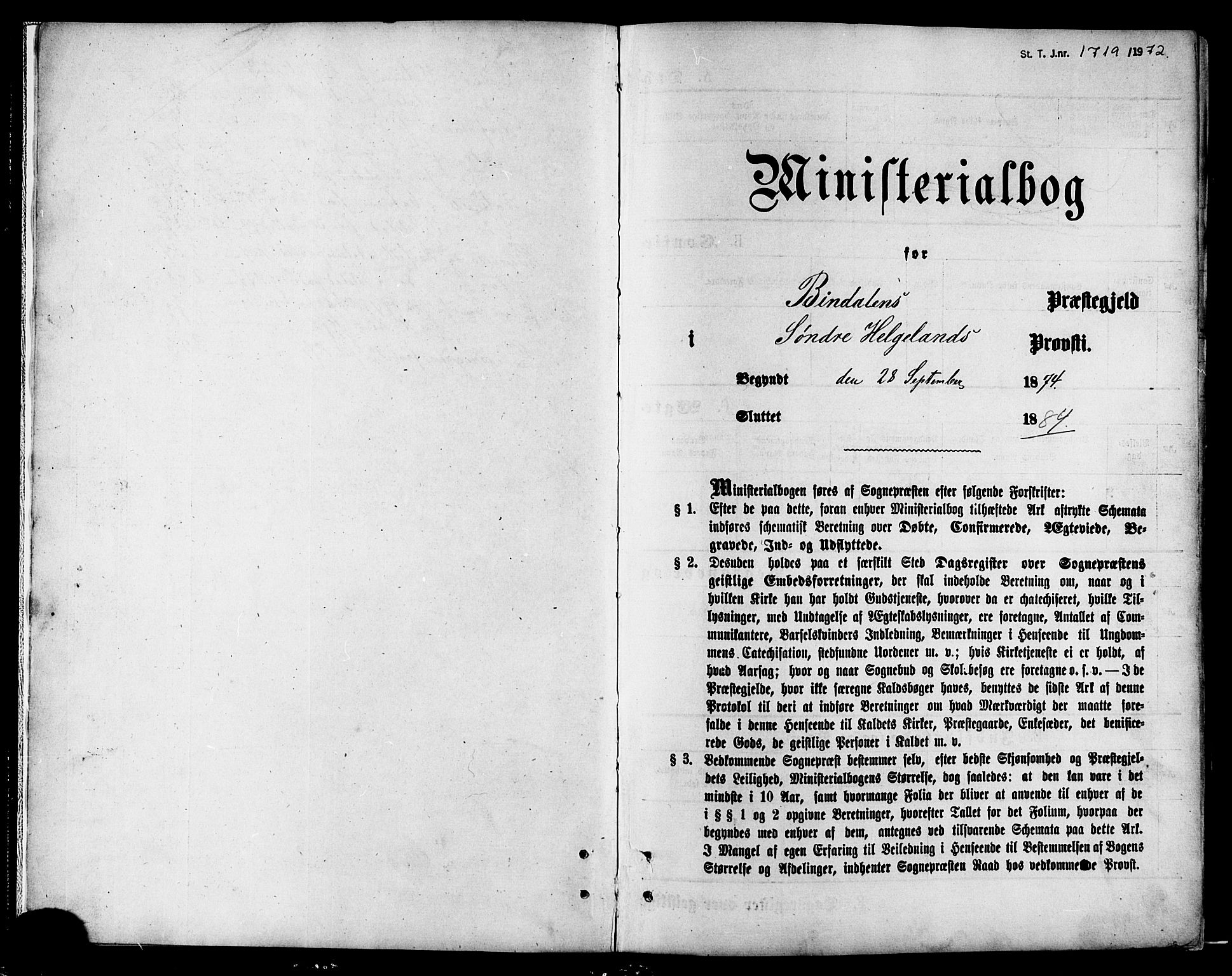 Ministerialprotokoller, klokkerbøker og fødselsregistre - Nordland, SAT/A-1459/810/L0148: Ministerialbok nr. 810A09 /1, 1874-1884