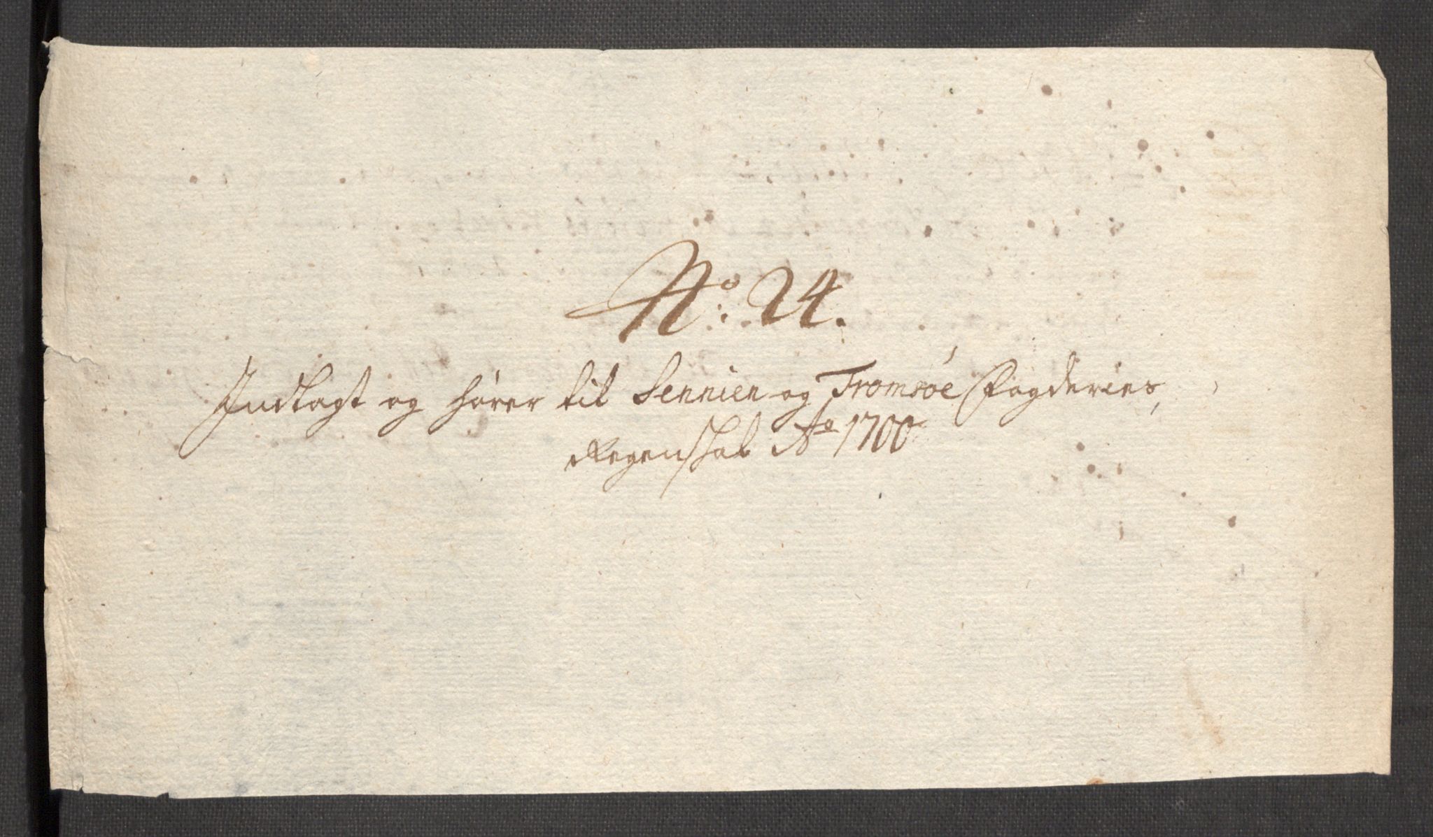 Rentekammeret inntil 1814, Reviderte regnskaper, Fogderegnskap, AV/RA-EA-4092/R68/L4755: Fogderegnskap Senja og Troms, 1700-1704, s. 105