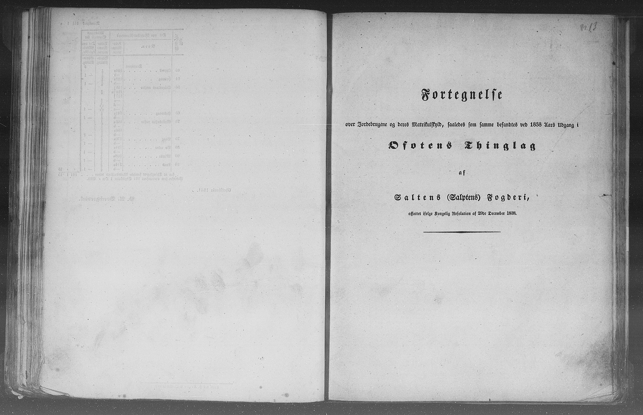 Rygh, RA/PA-0034/F/Fb/L0015/0002: Matrikkelen for 1838 / Matrikkelen for 1838 - Nordlands amt (Nordland fylke), 1838