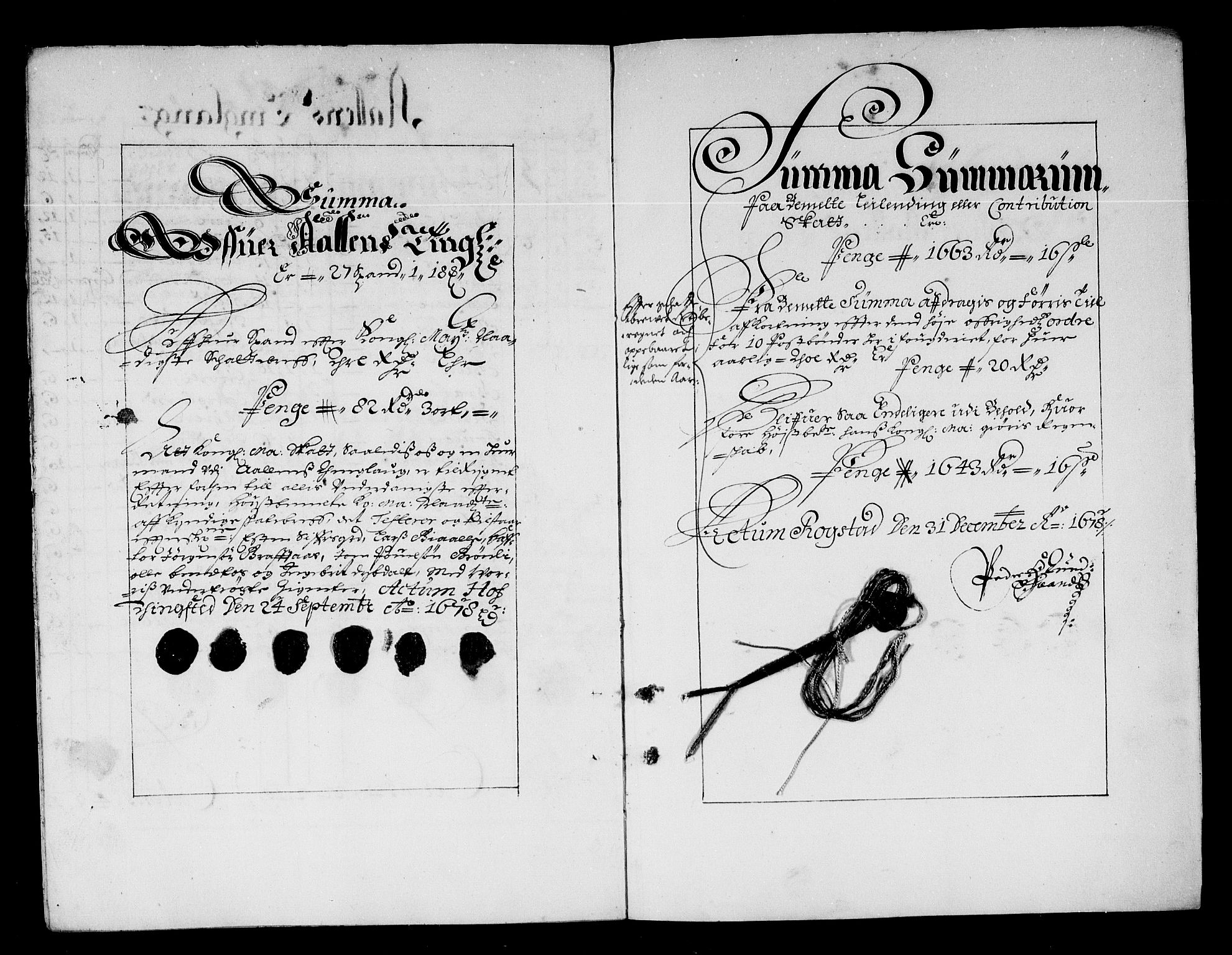 Rentekammeret inntil 1814, Reviderte regnskaper, Stiftamtstueregnskaper, Trondheim stiftamt og Nordland amt, AV/RA-EA-6044/R/Re/L0050: Trondheim stiftamt og Nordland amt, 1678