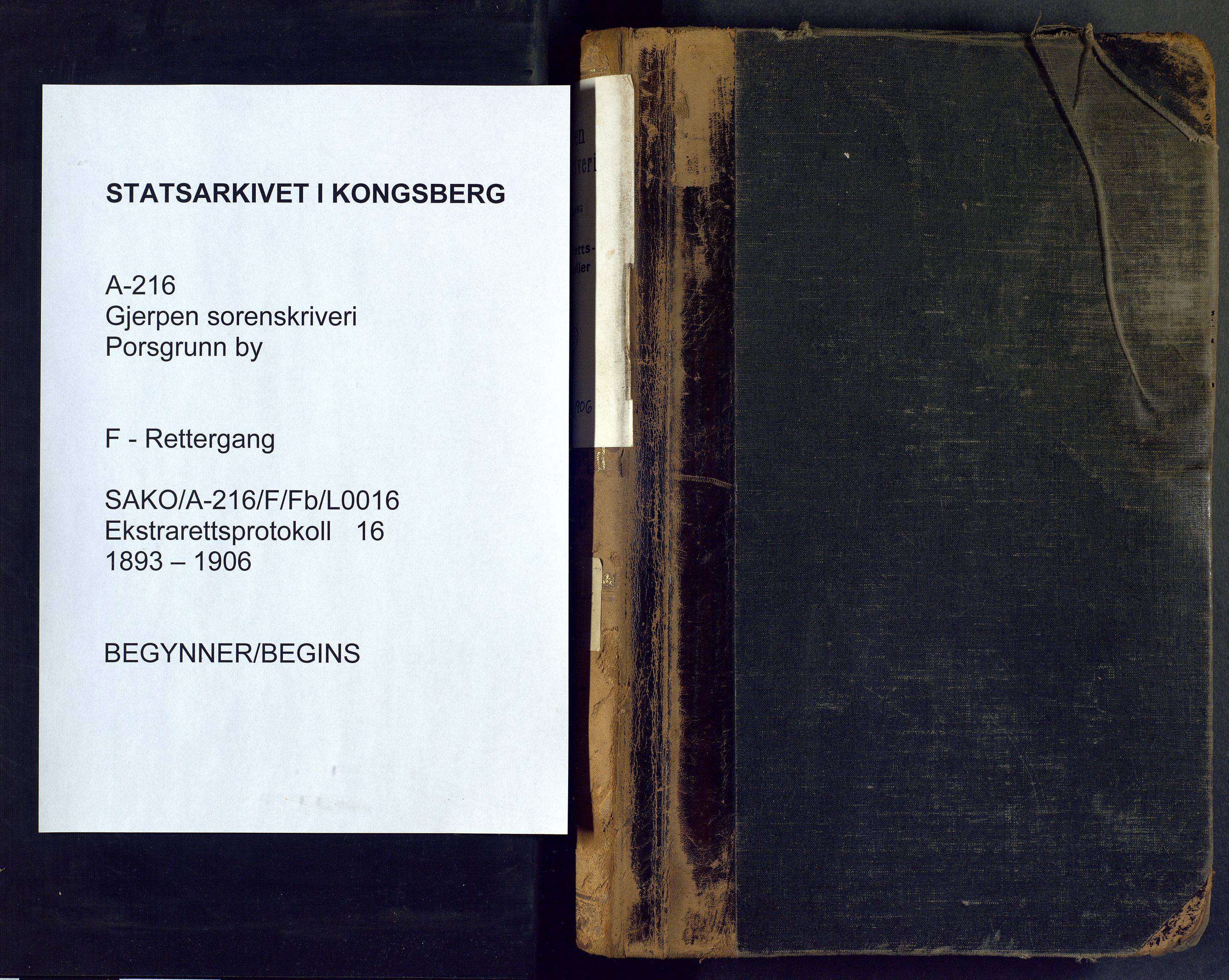 Gjerpen sorenskriveri, SAKO/A-216/F/Fb/L0016: Ekstrarettsprotokoll, 1893-1906