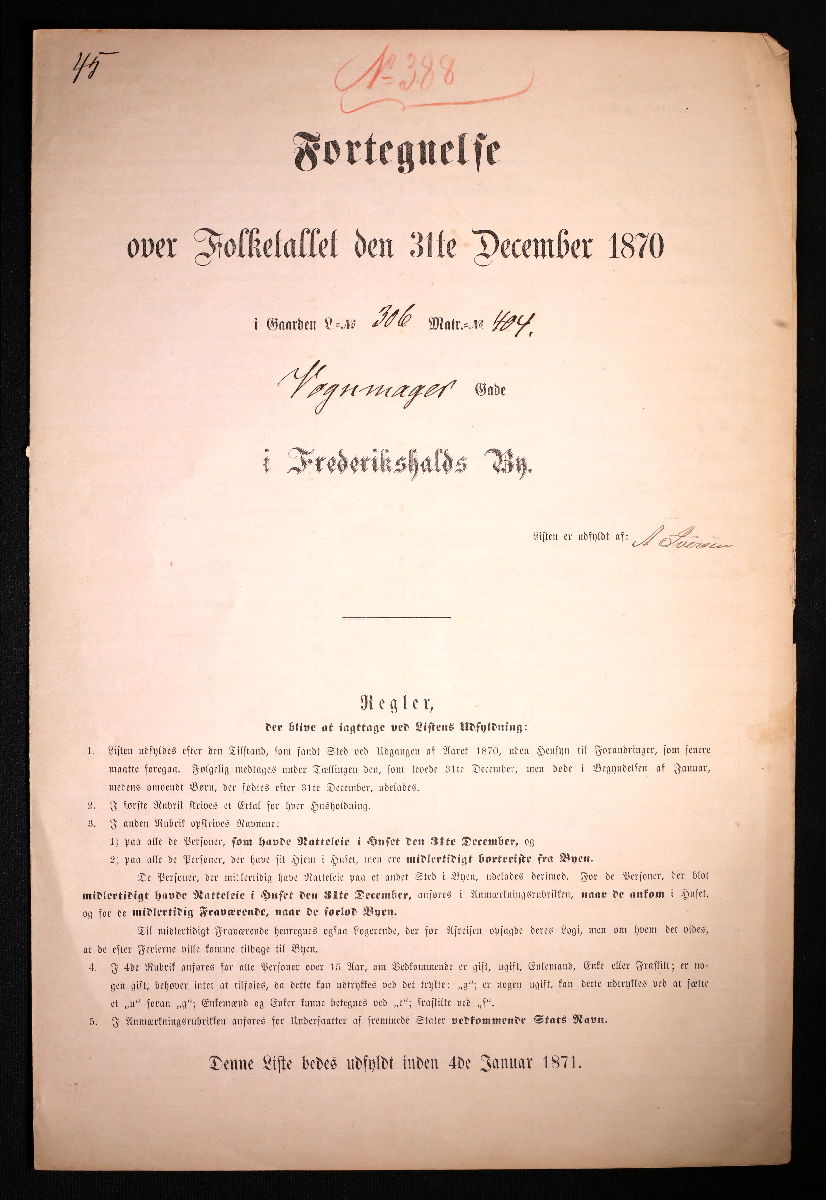 RA, Folketelling 1870 for 0101 Fredrikshald kjøpstad, 1870, s. 1615