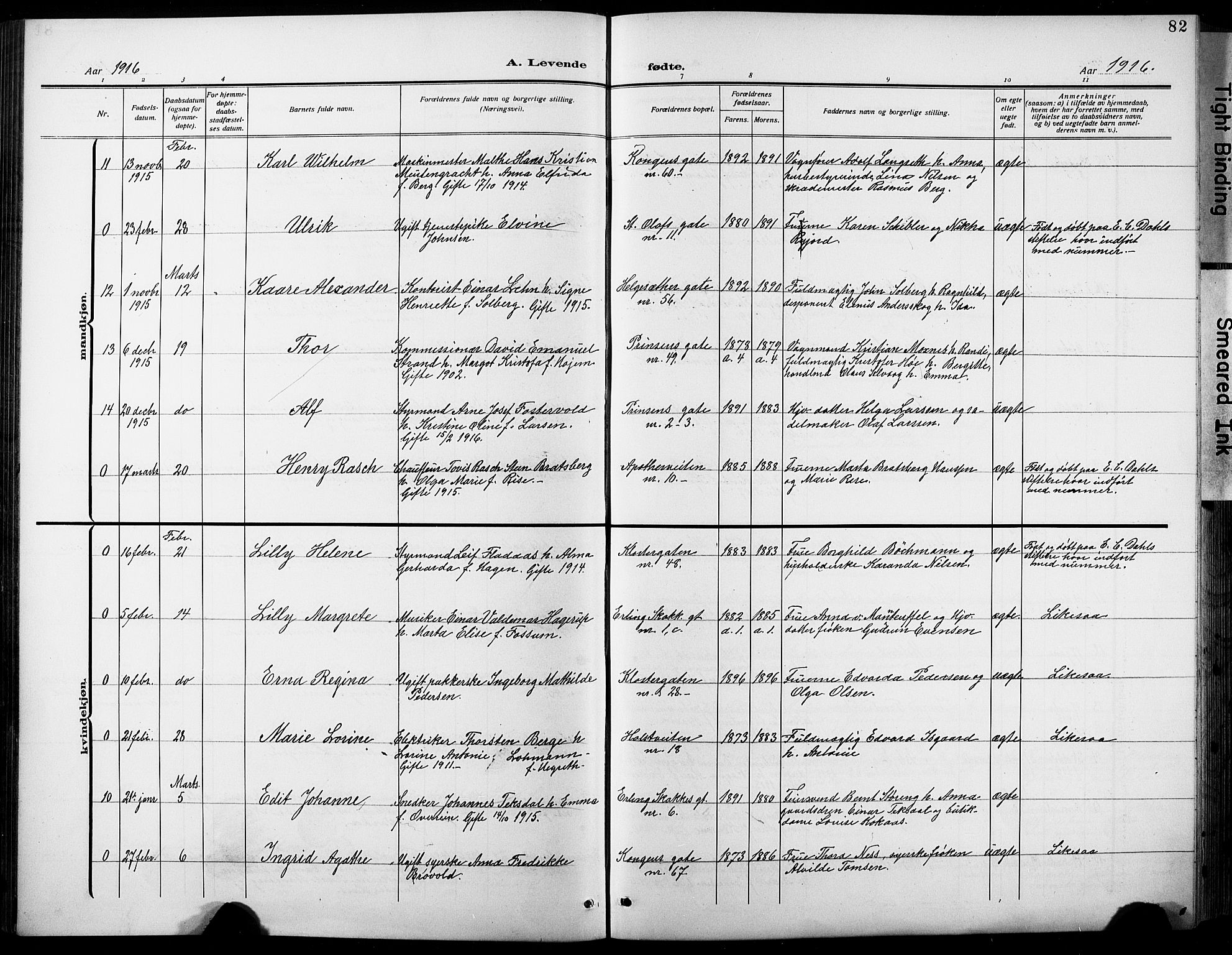 Ministerialprotokoller, klokkerbøker og fødselsregistre - Sør-Trøndelag, SAT/A-1456/601/L0096: Klokkerbok nr. 601C14, 1911-1931, s. 82