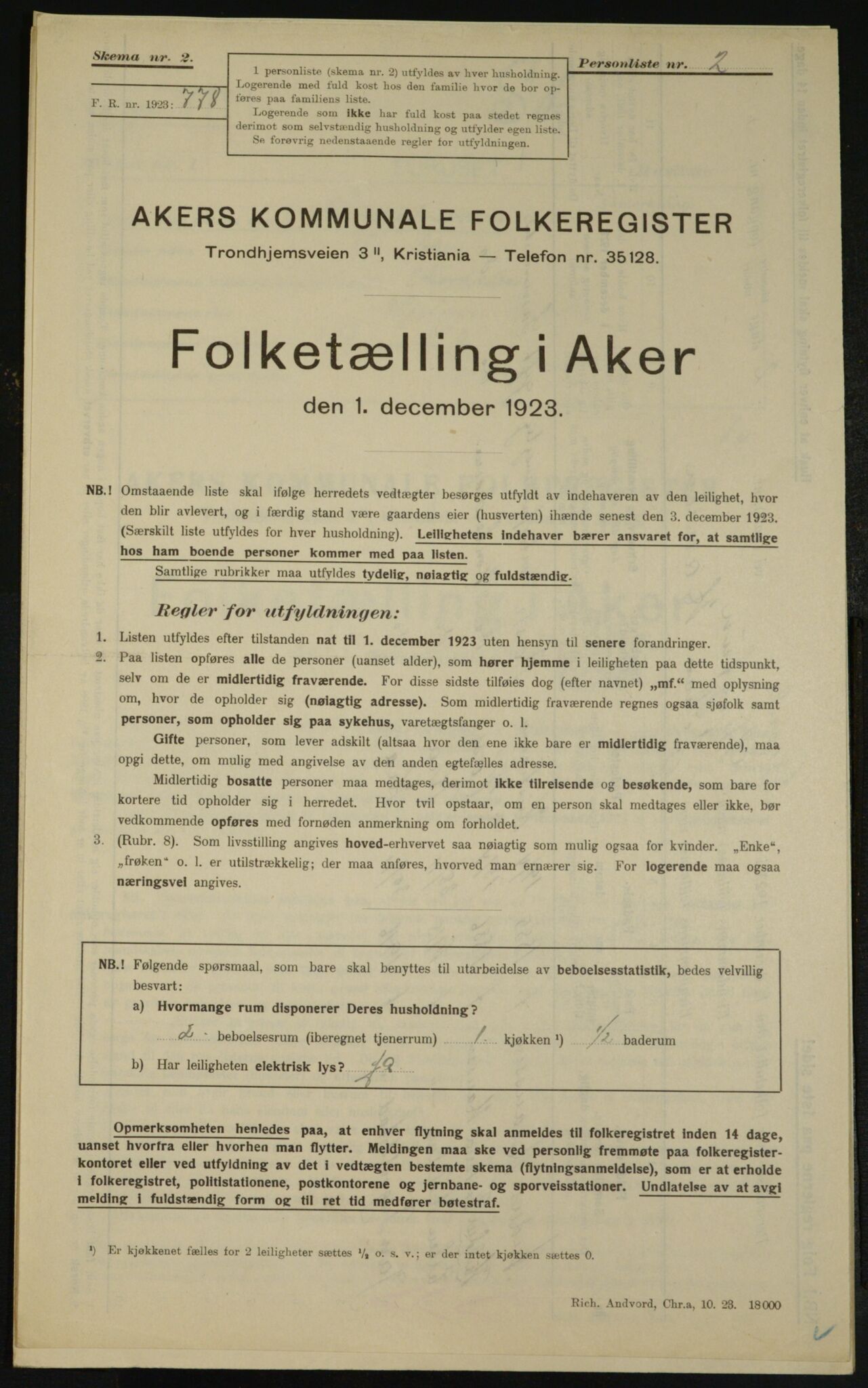 , Kommunal folketelling 1.12.1923 for Aker, 1923, s. 27740