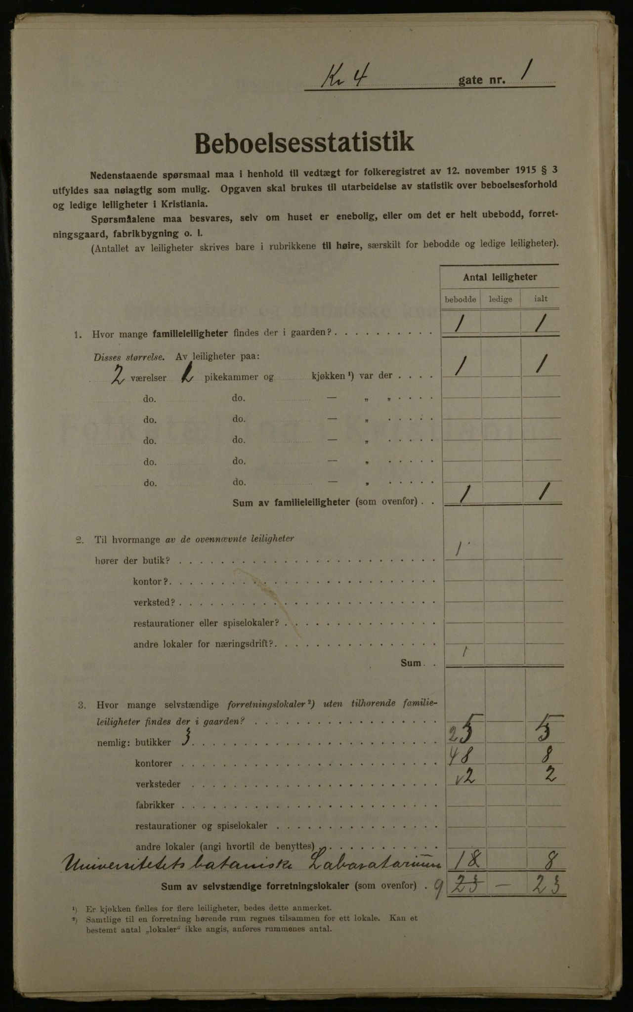 OBA, Kommunal folketelling 1.12.1923 for Kristiania, 1923, s. 60745