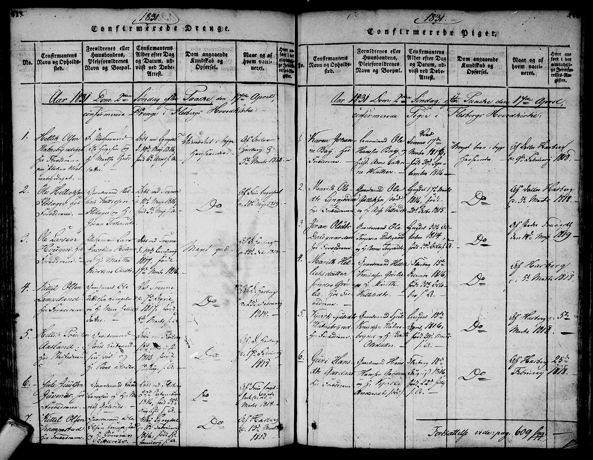 Flesberg kirkebøker, AV/SAKO-A-18/F/Fa/L0005: Ministerialbok nr. I 5, 1816-1834, s. 555-556