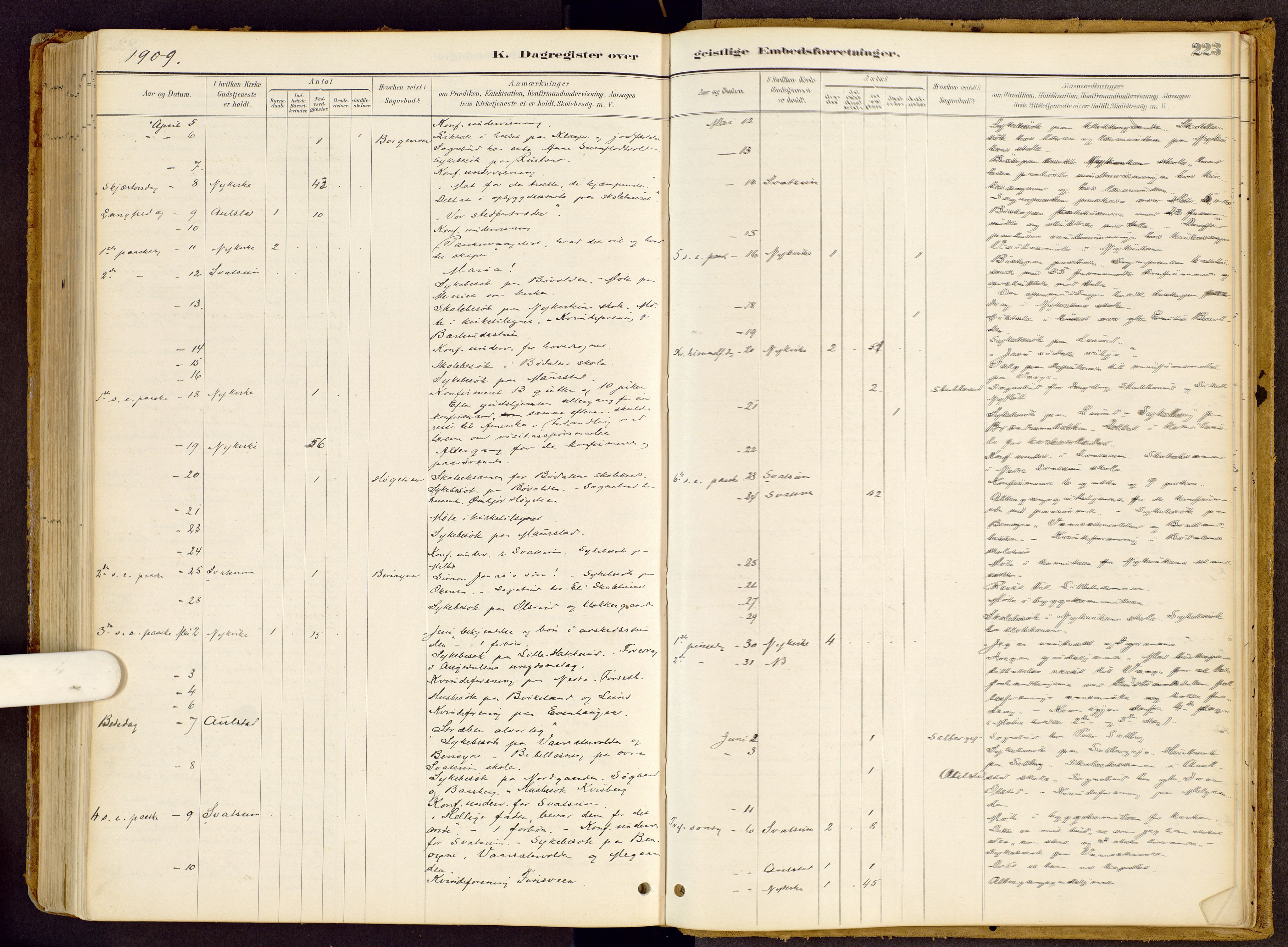 Vestre Gausdal prestekontor, AV/SAH-PREST-094/H/Ha/Haa/L0002: Ministerialbok nr. 2, 1887-1918, s. 223