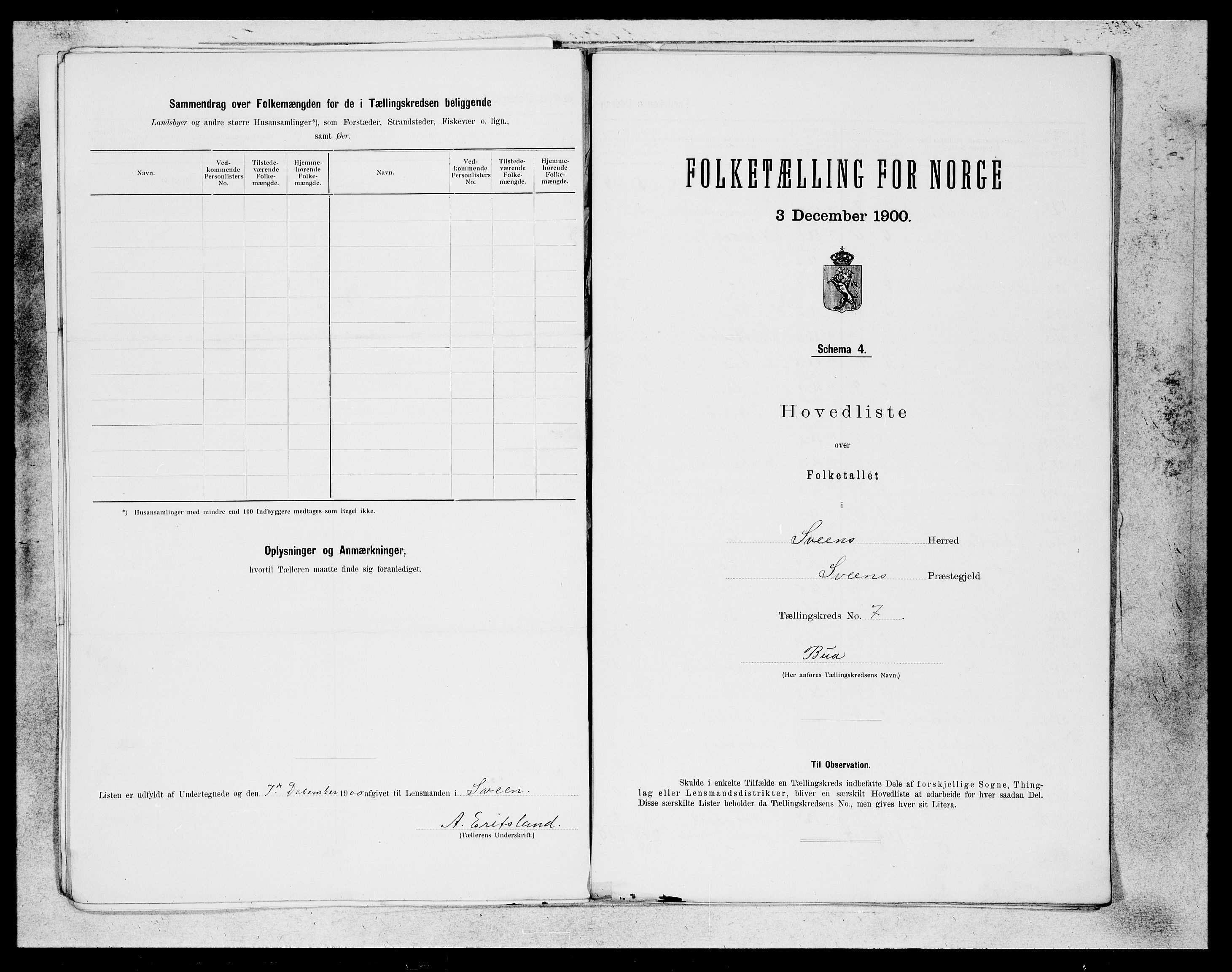 SAB, Folketelling 1900 for 1216 Sveio herred, 1900, s. 13