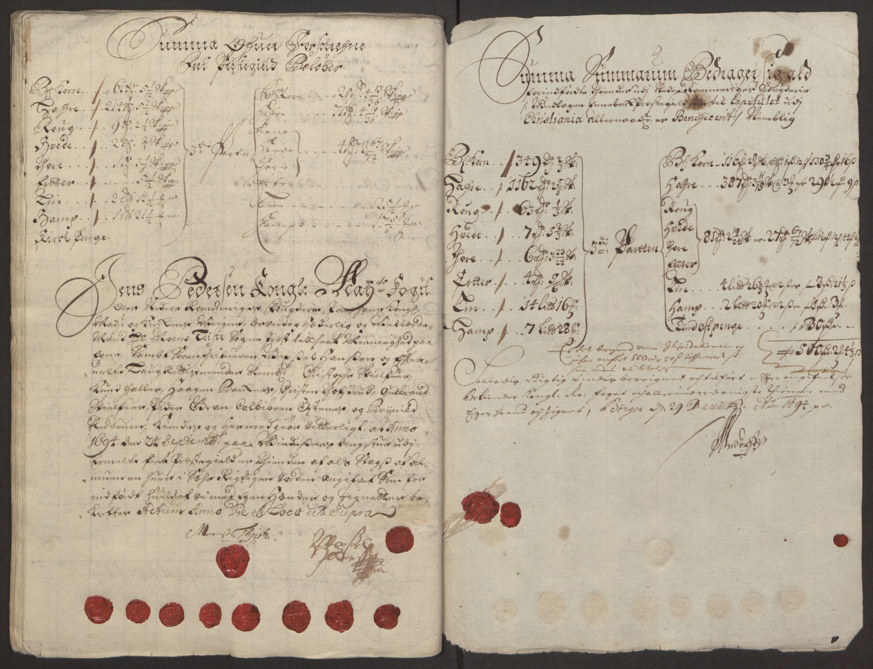 Rentekammeret inntil 1814, Reviderte regnskaper, Fogderegnskap, RA/EA-4092/R11/L0579: Fogderegnskap Nedre Romerike, 1694-1695, s. 58