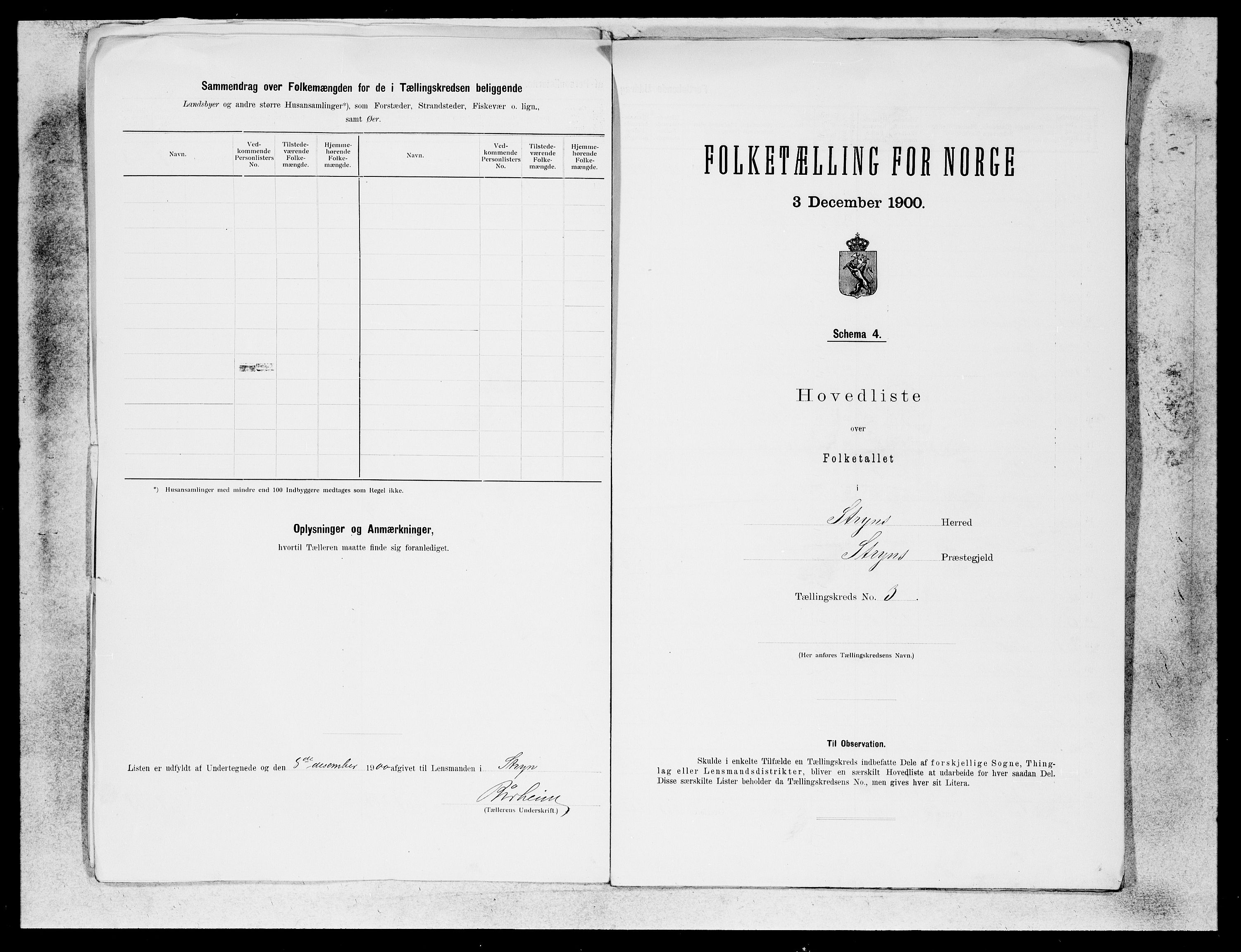 SAB, Folketelling 1900 for 1448 Stryn herred, 1900, s. 5
