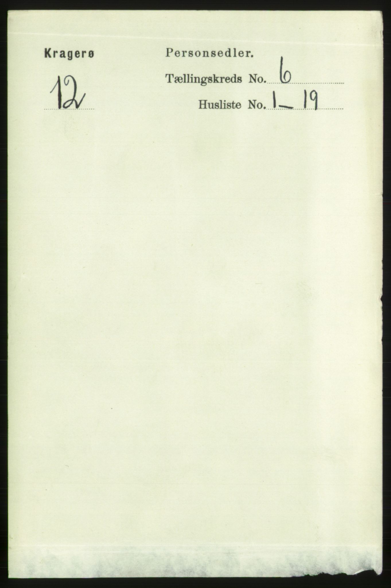 RA, Folketelling 1891 for 0801 Kragerø kjøpstad, 1891, s. 3269