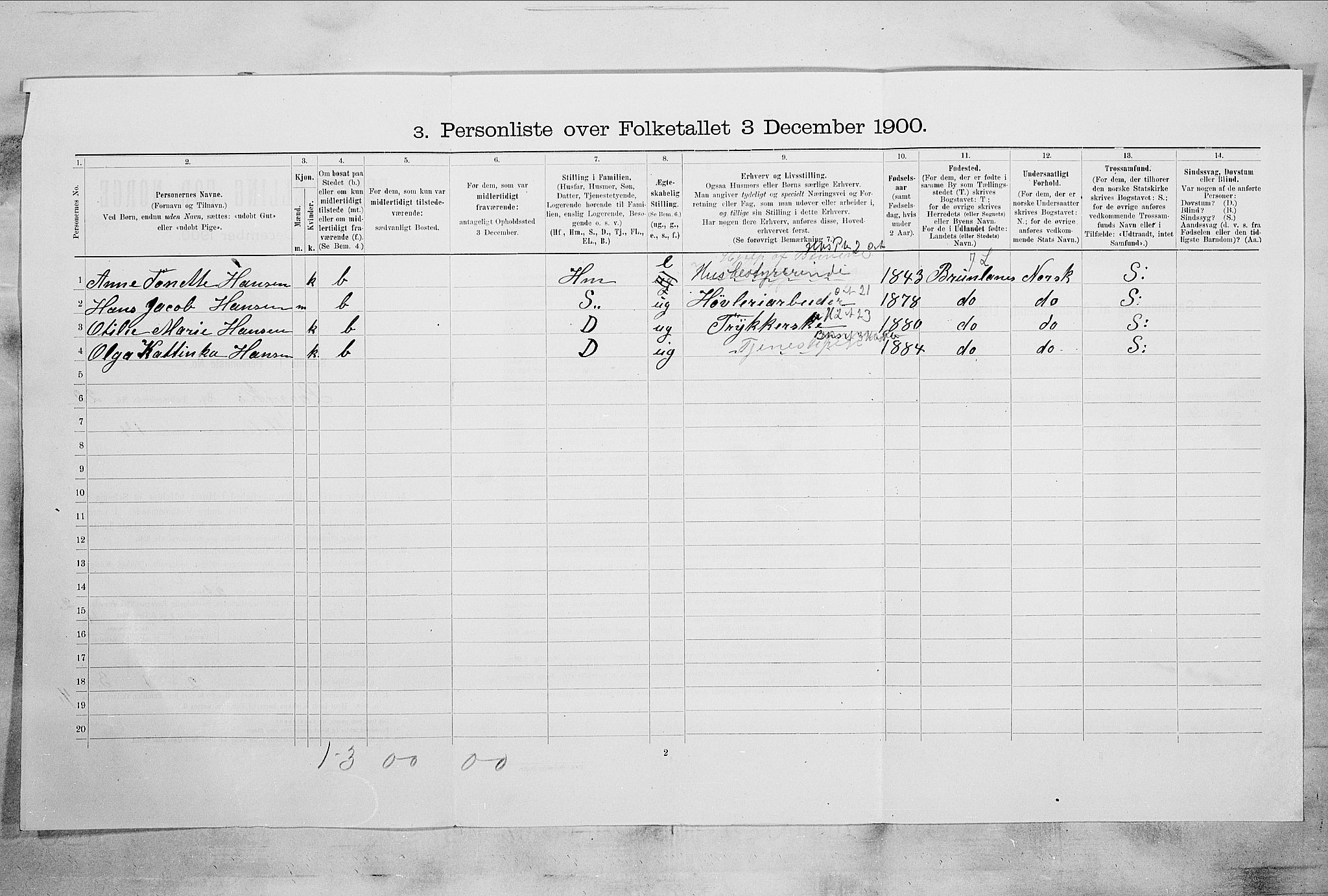 RA, Folketelling 1900 for 0707 Larvik kjøpstad, 1900, s. 2241