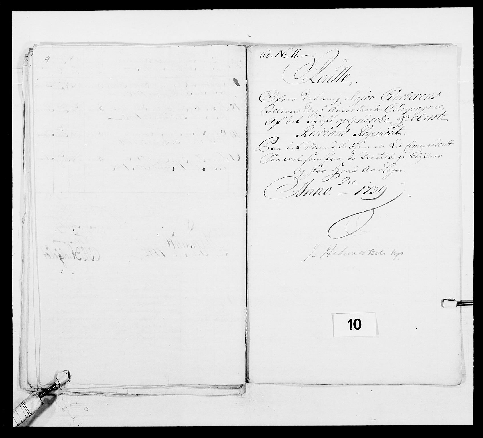 Kommanderende general (KG I) med Det norske krigsdirektorium, AV/RA-EA-5419/E/Ea/L0502: 1. Opplandske regiment, 1720-1743, s. 109