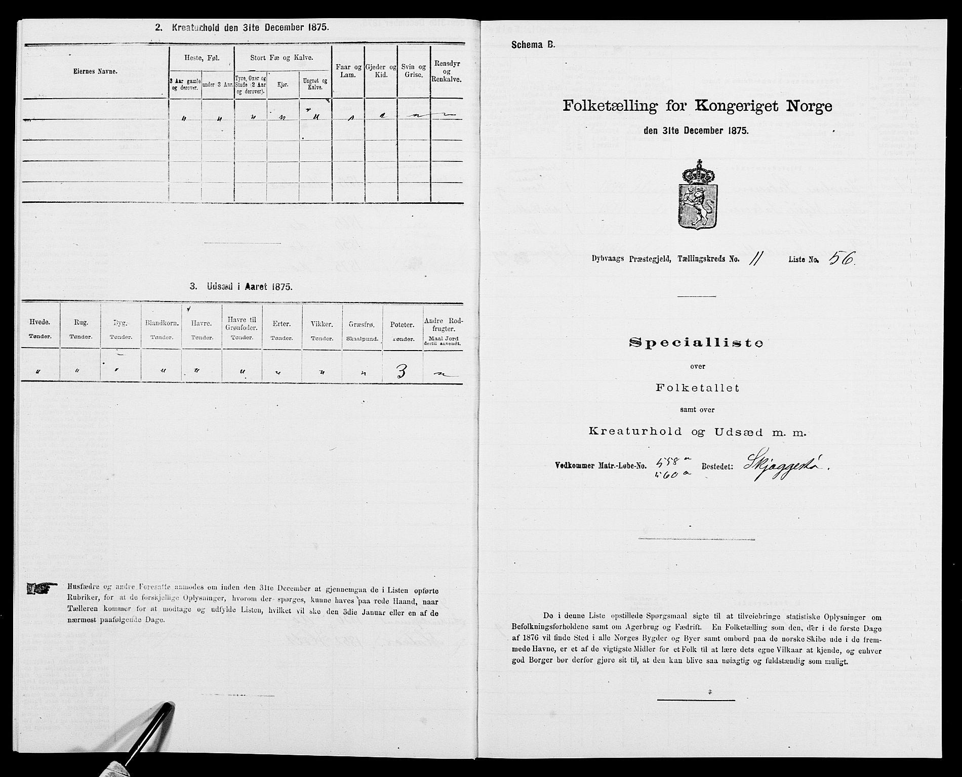 SAK, Folketelling 1875 for 0915P Dypvåg prestegjeld, 1875, s. 1624