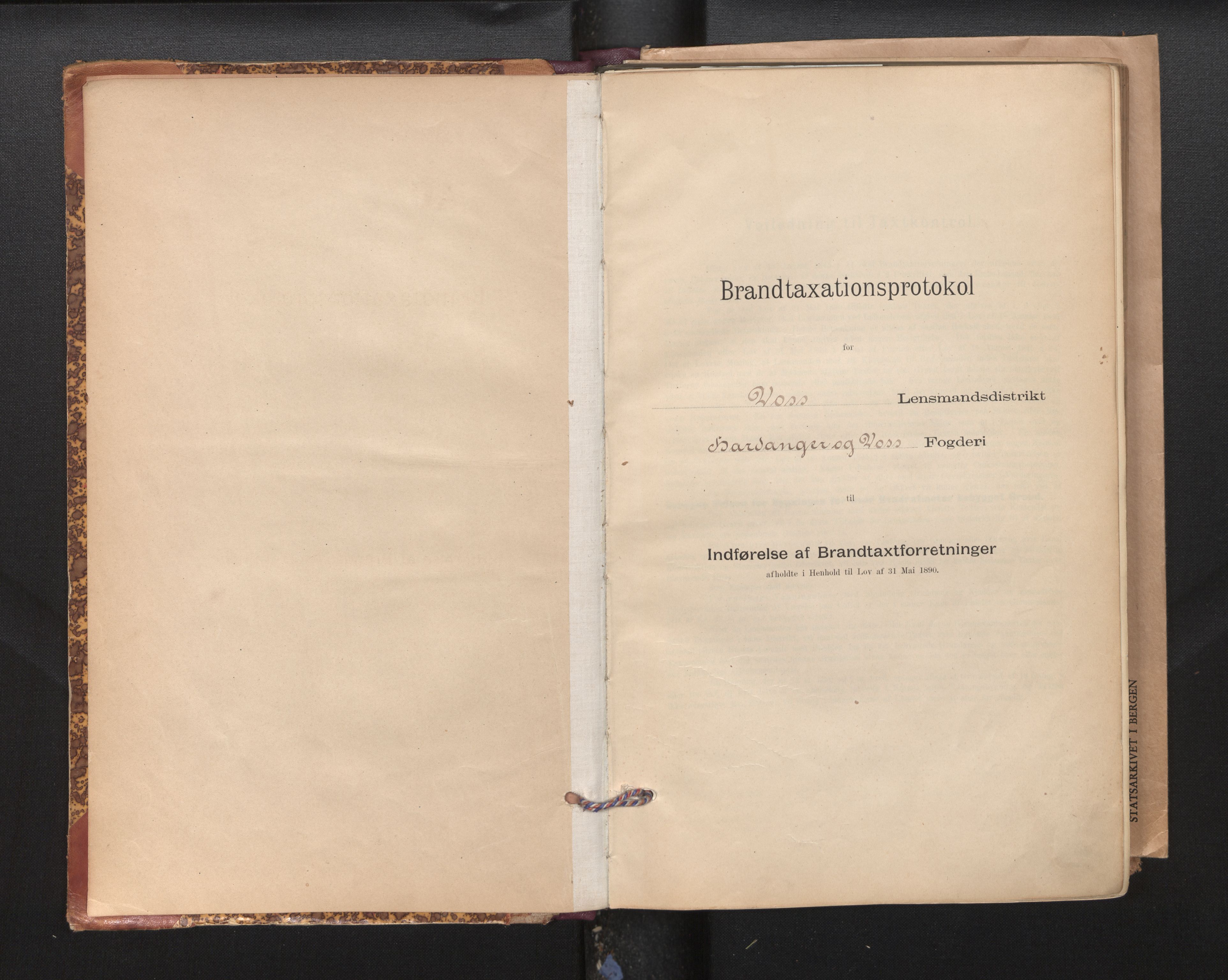 Lensmannen i Voss, AV/SAB-A-35801/0012/L0008: Branntakstprotokoll, skjematakst, 1895-1945